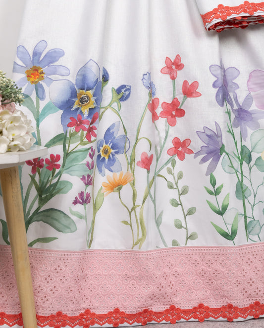 White Rida With Smart Multi Floral Print High Panel & Smart Lacing-2150/-