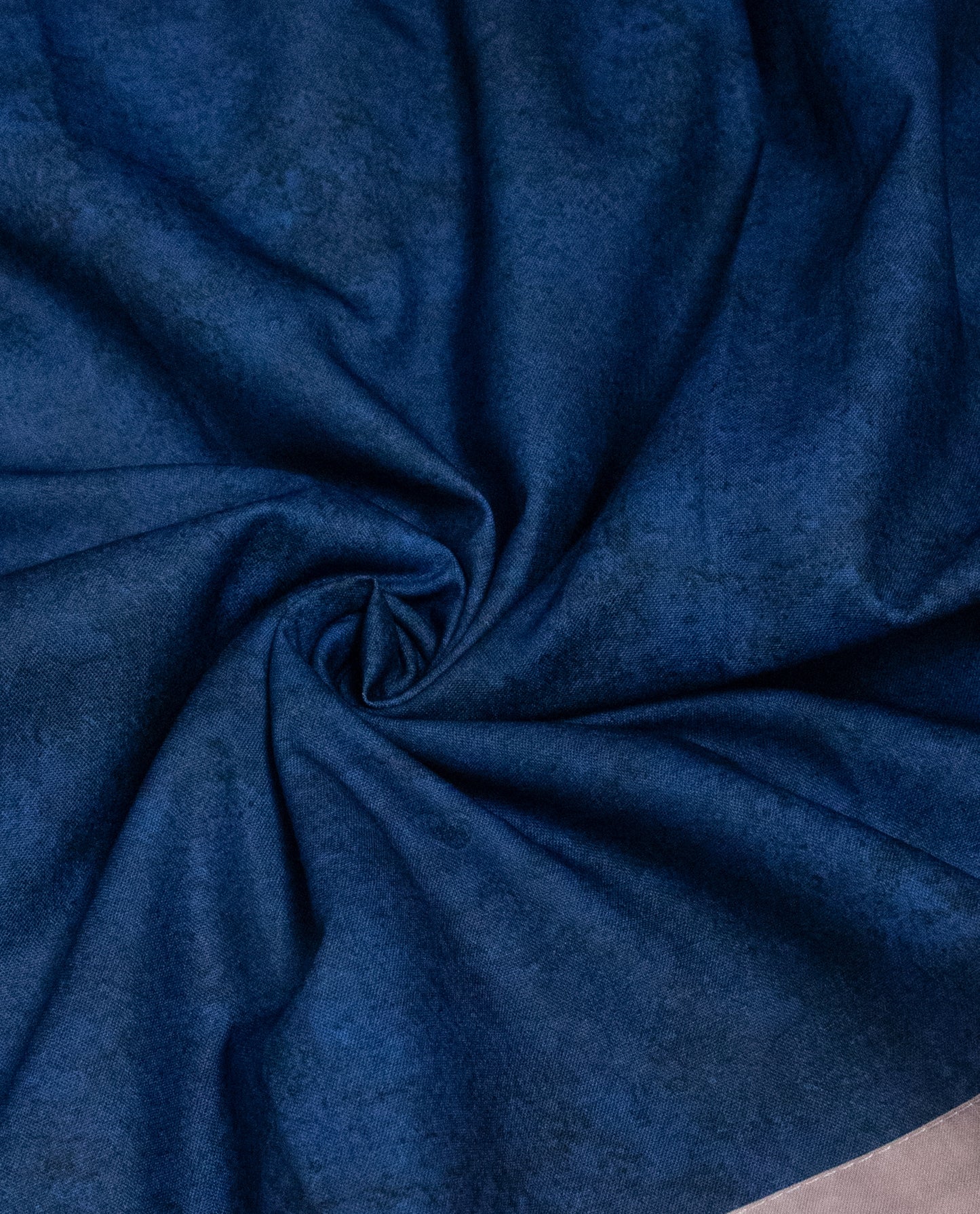 Royal Blue Rida With Smart Black Lace Panel & Floral Work