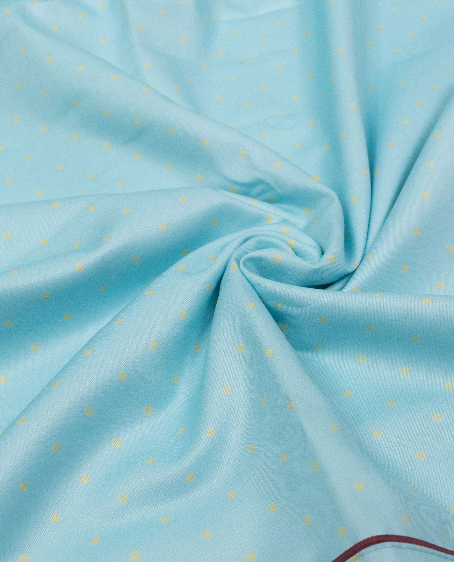 Sky Blue Rida With Pintex Pattern & Floral Lace
