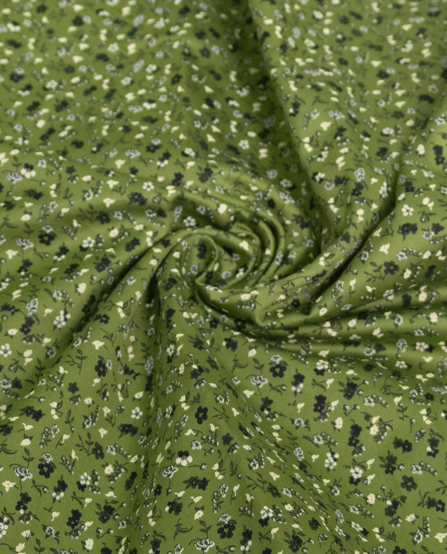 Dark Green Floral Print Rida With Smart Lace