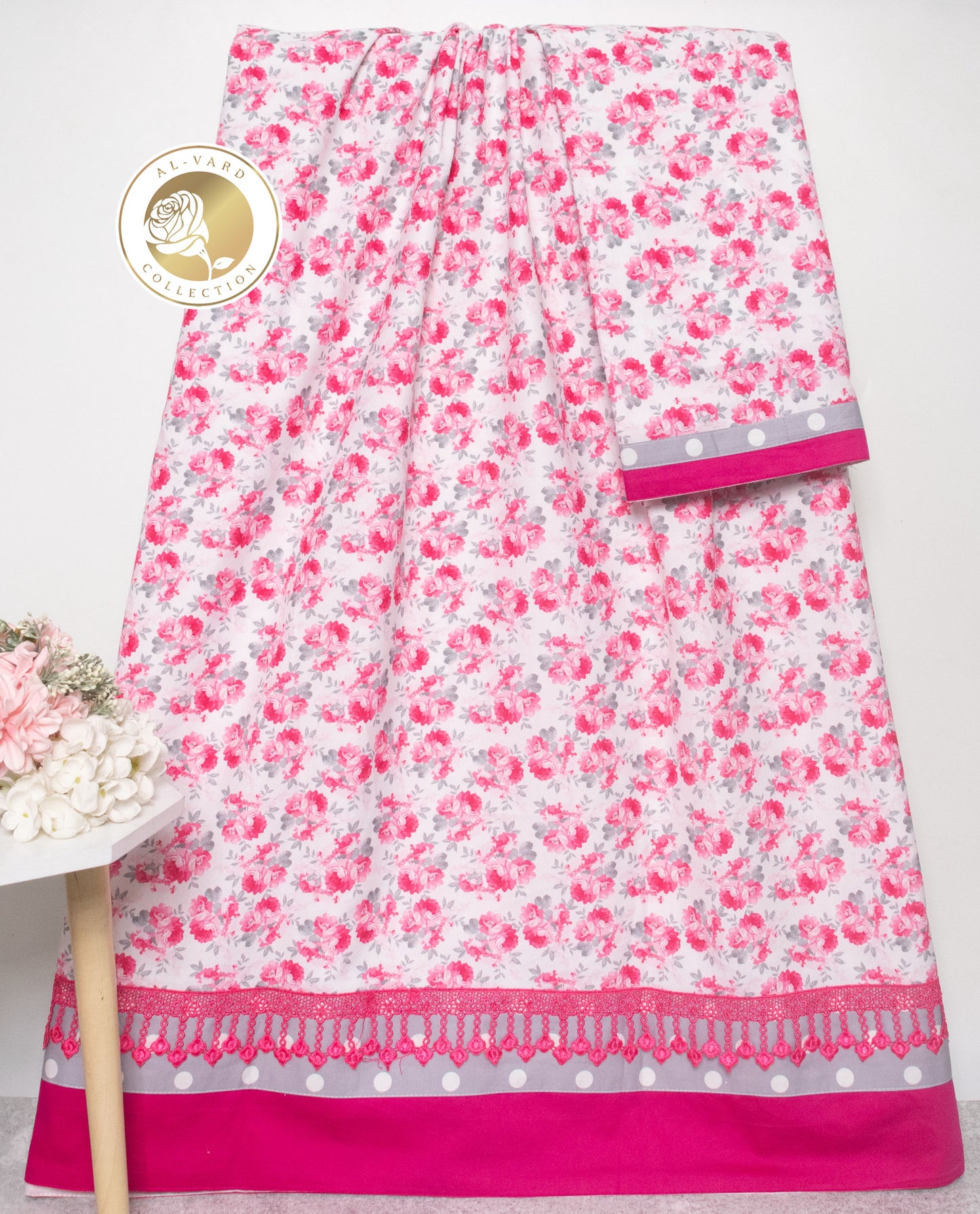 White Base Floral Printed Rida With Smart Lacing