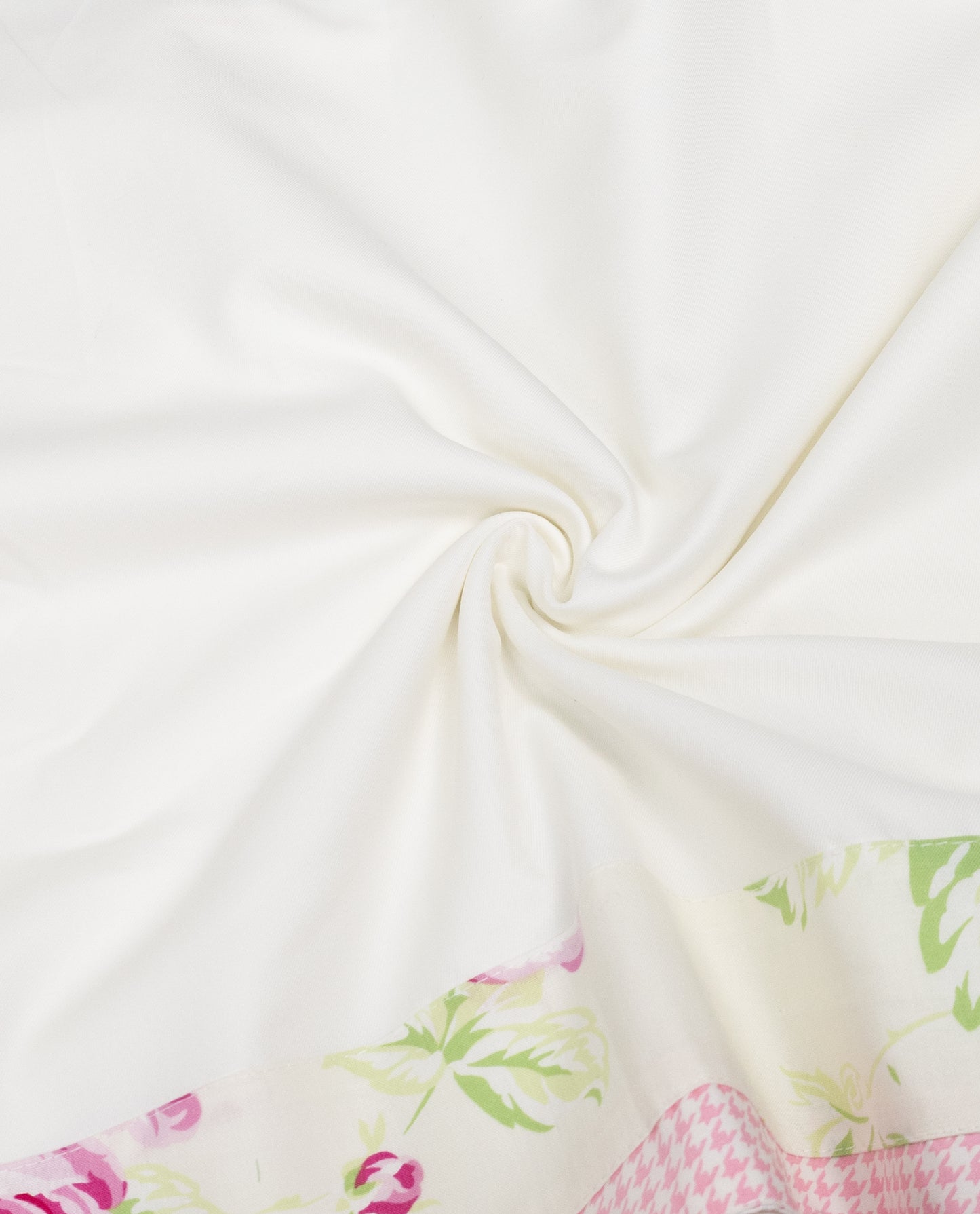 White Rida With Smart Floral Print Panel & Smart Lacing