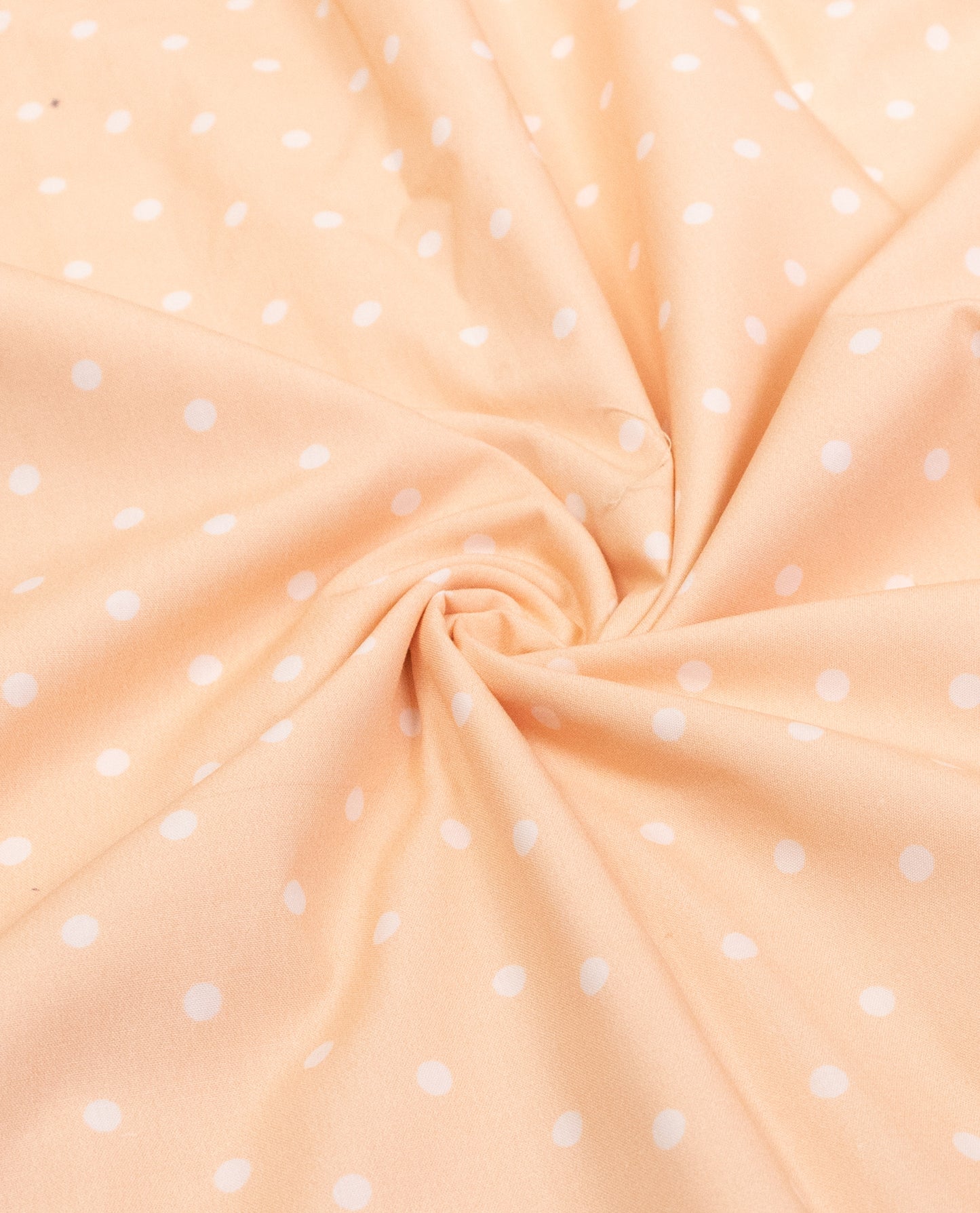Peach Dots Rida With Rose Printed Panel Lace & Smart Floral Work