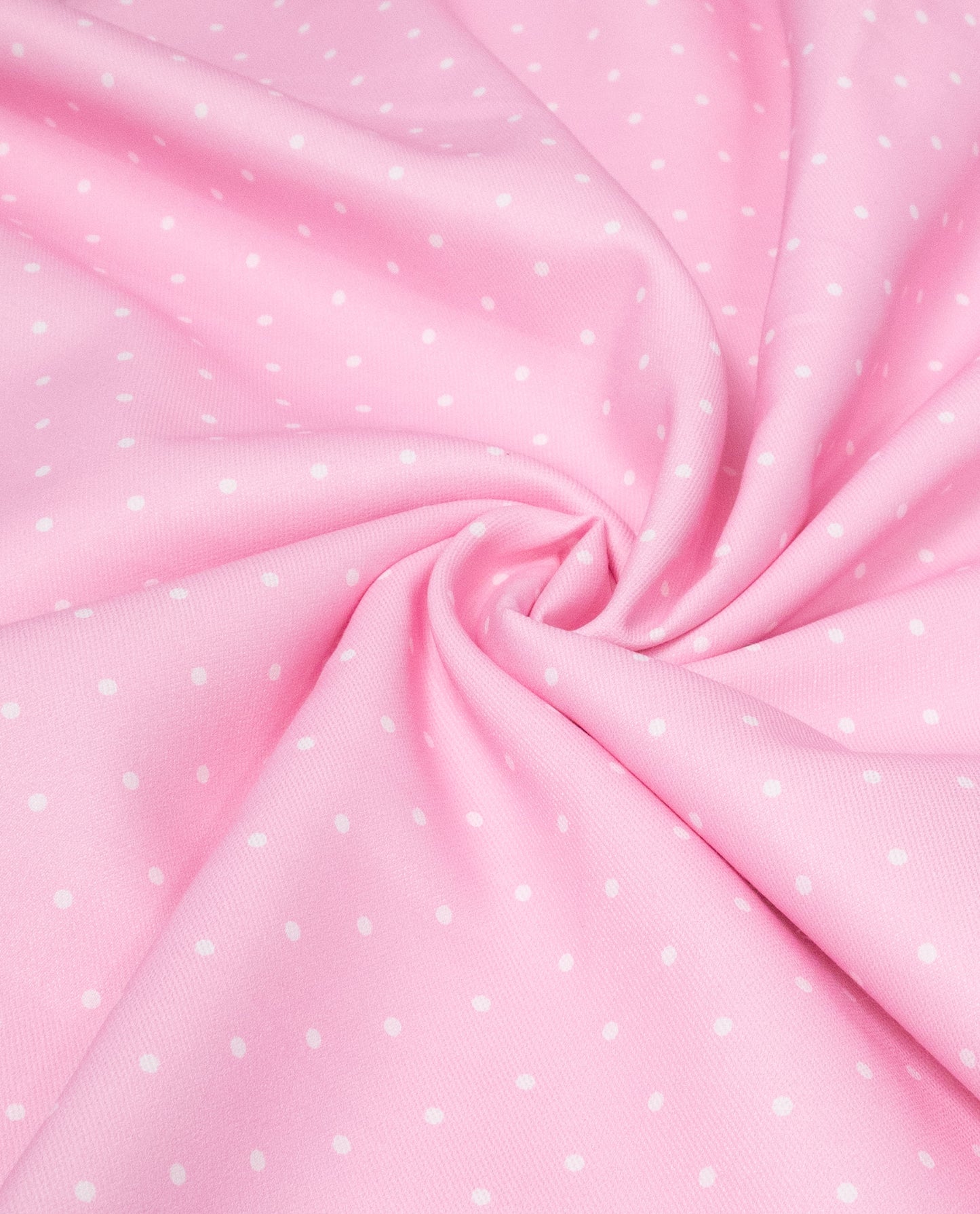 Baby Pink Dots Rida With Smart Floral Panel & Lace