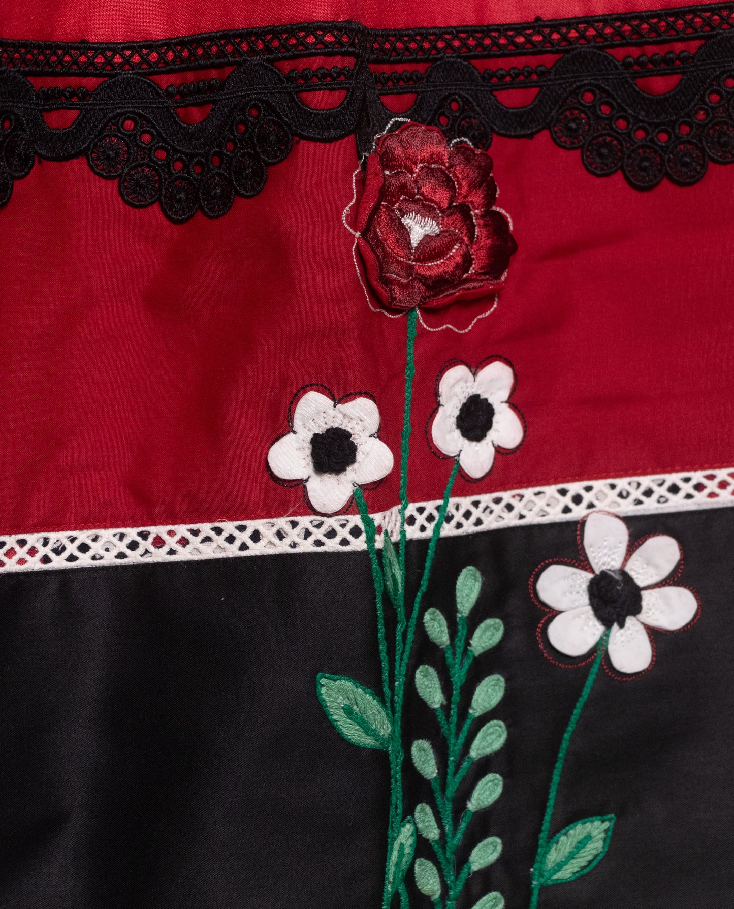 Black Base Floral Printed Rida With Smart Panel & Smart Work