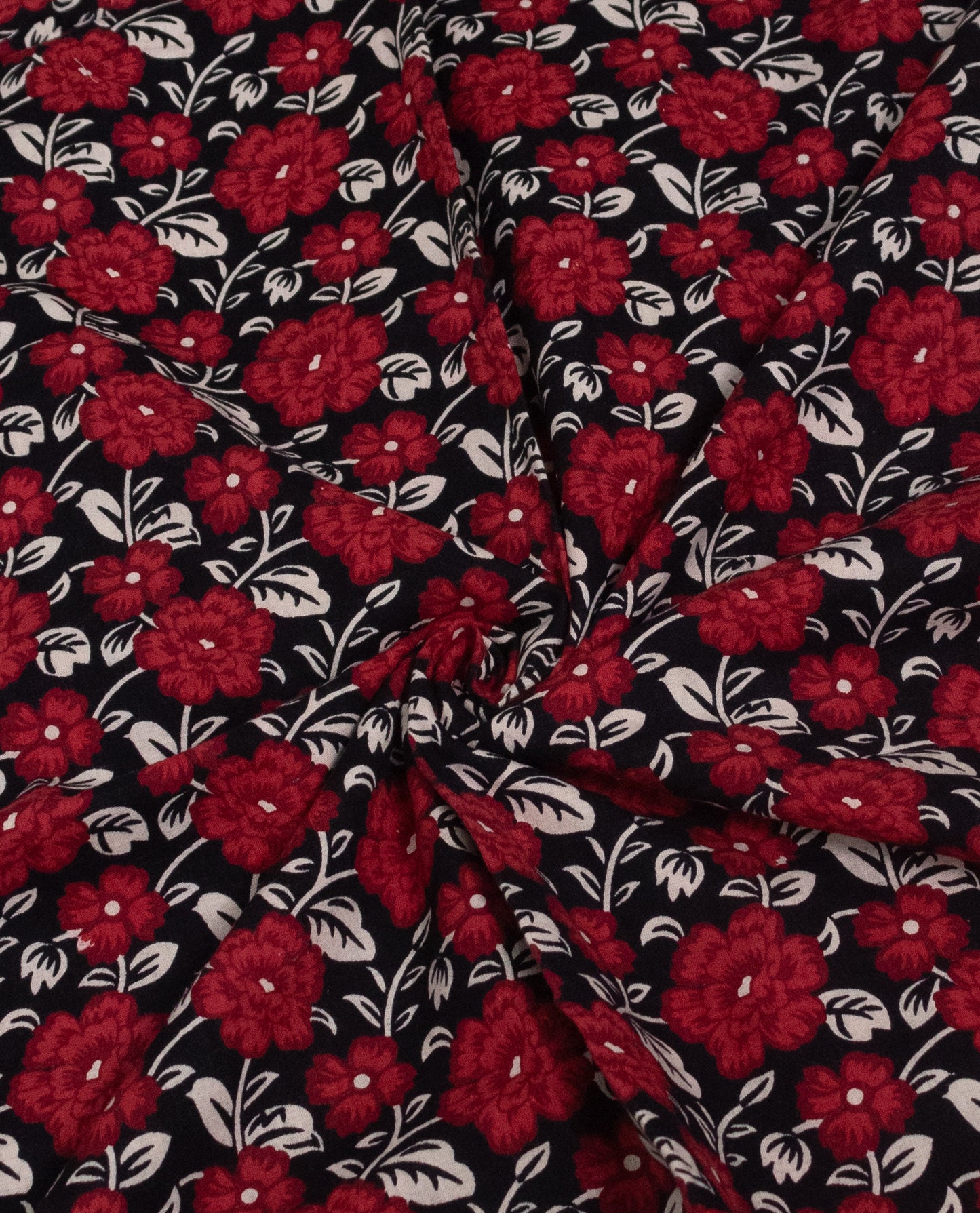 Black Base Floral Printed Rida With Smart Panel & Smart Work