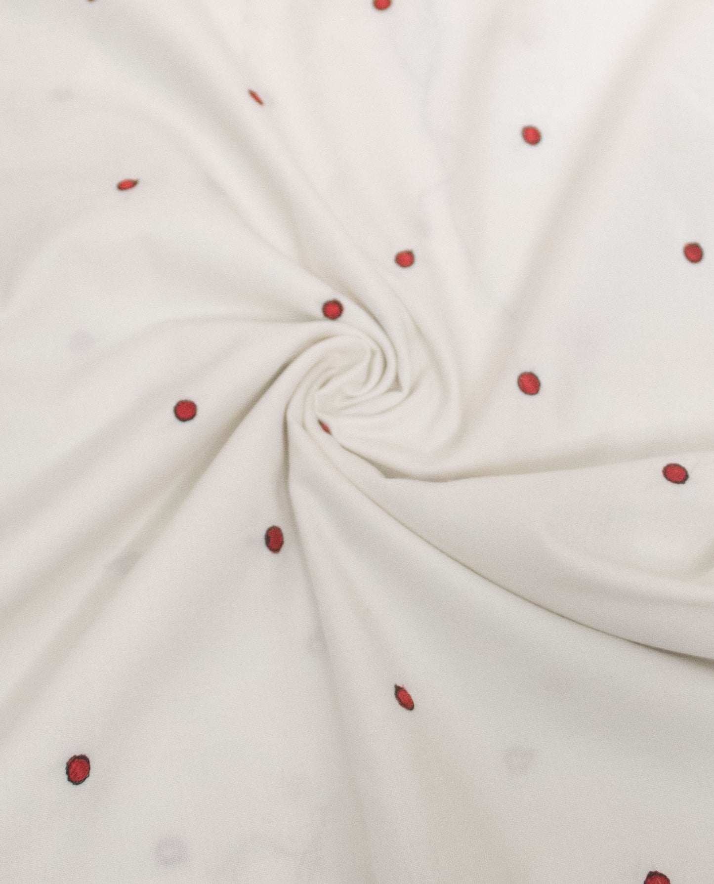 Off White Rida With Smarrt Red Lacing & All Over Embroidery Dots