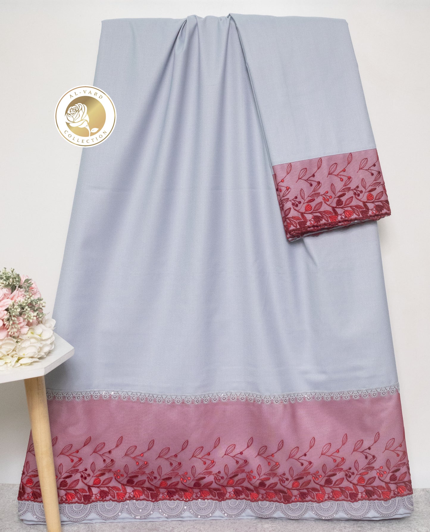 Light Grey Rida With Smart Grey & Red Lacing