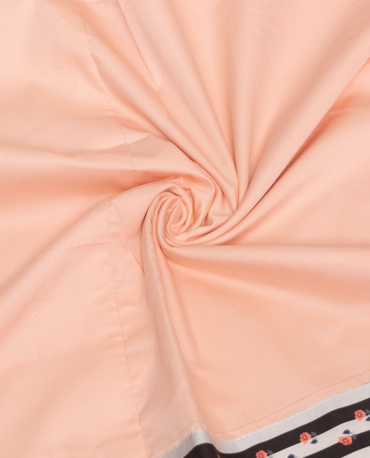 Peach Rida With Smart Black Printed Panel