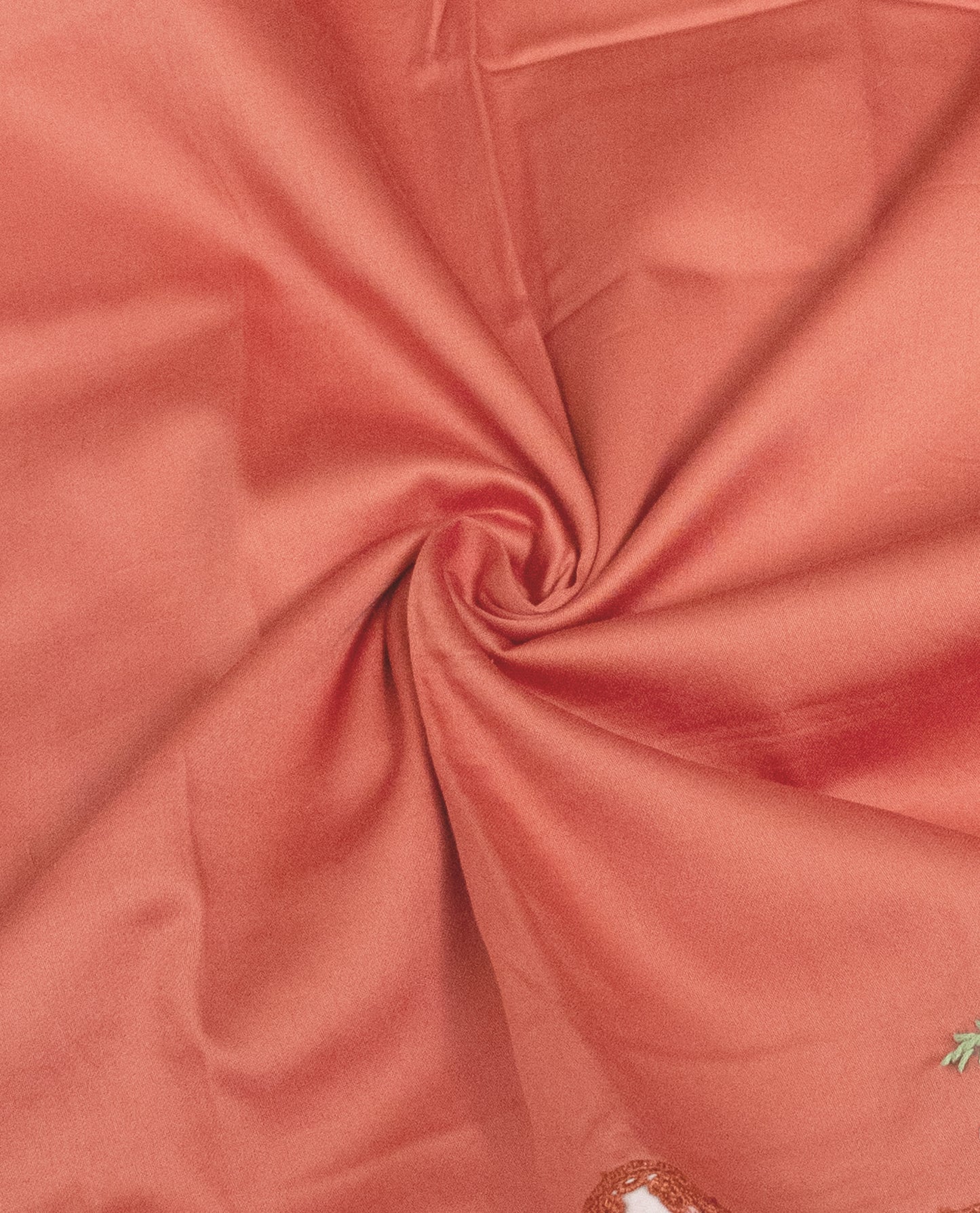 Tomato Red Rida With Smart Lace Panel & All Over Work