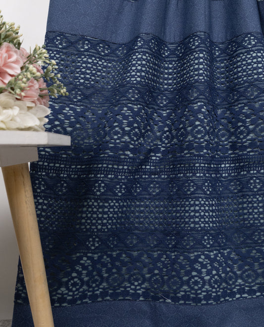 Denim Blue Rida With Smart Full Lacing & Smart Print Panel