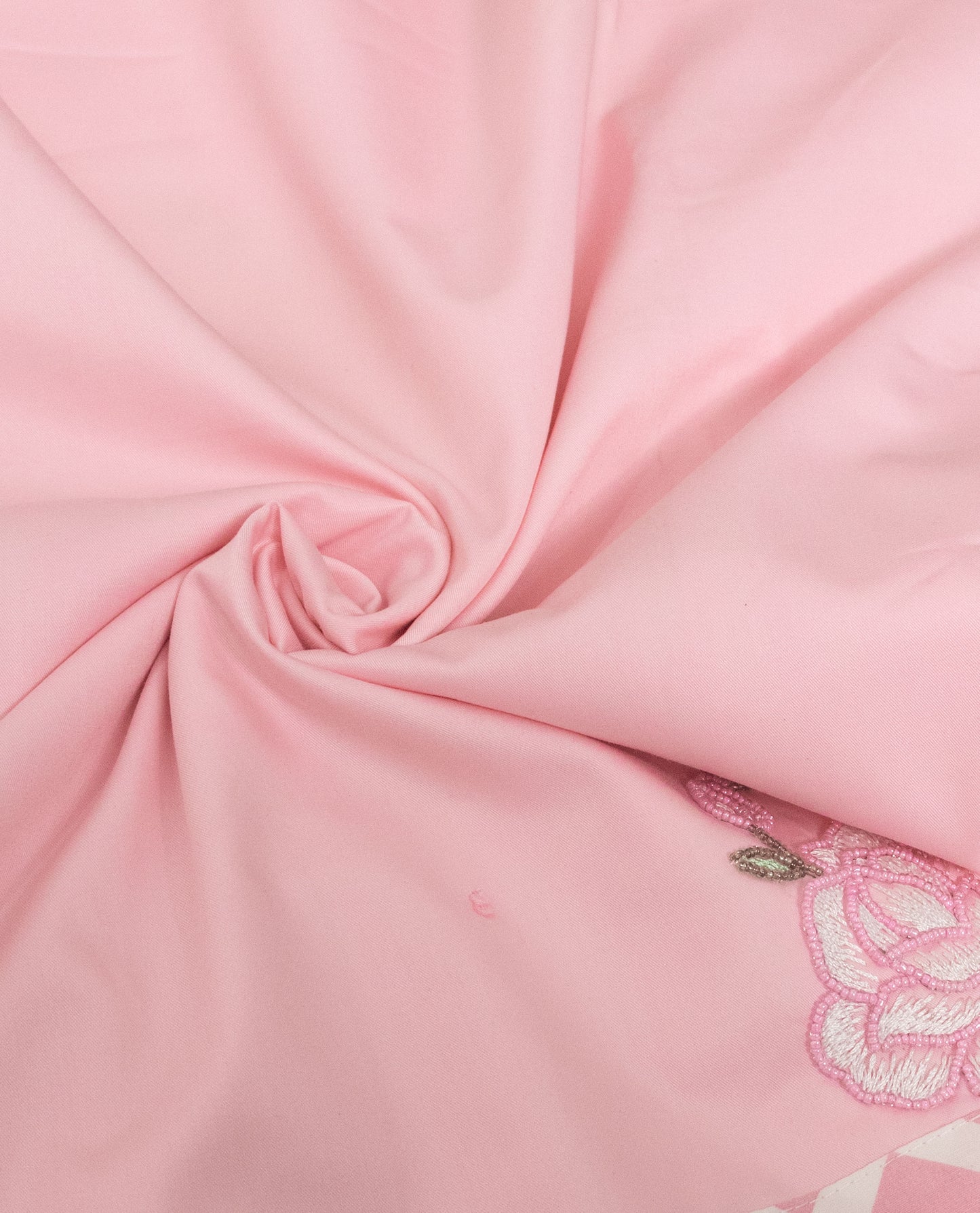 Baby Pink Rida With Chevron Panel Smart Sequence Lacing & Beautifu Floral Work