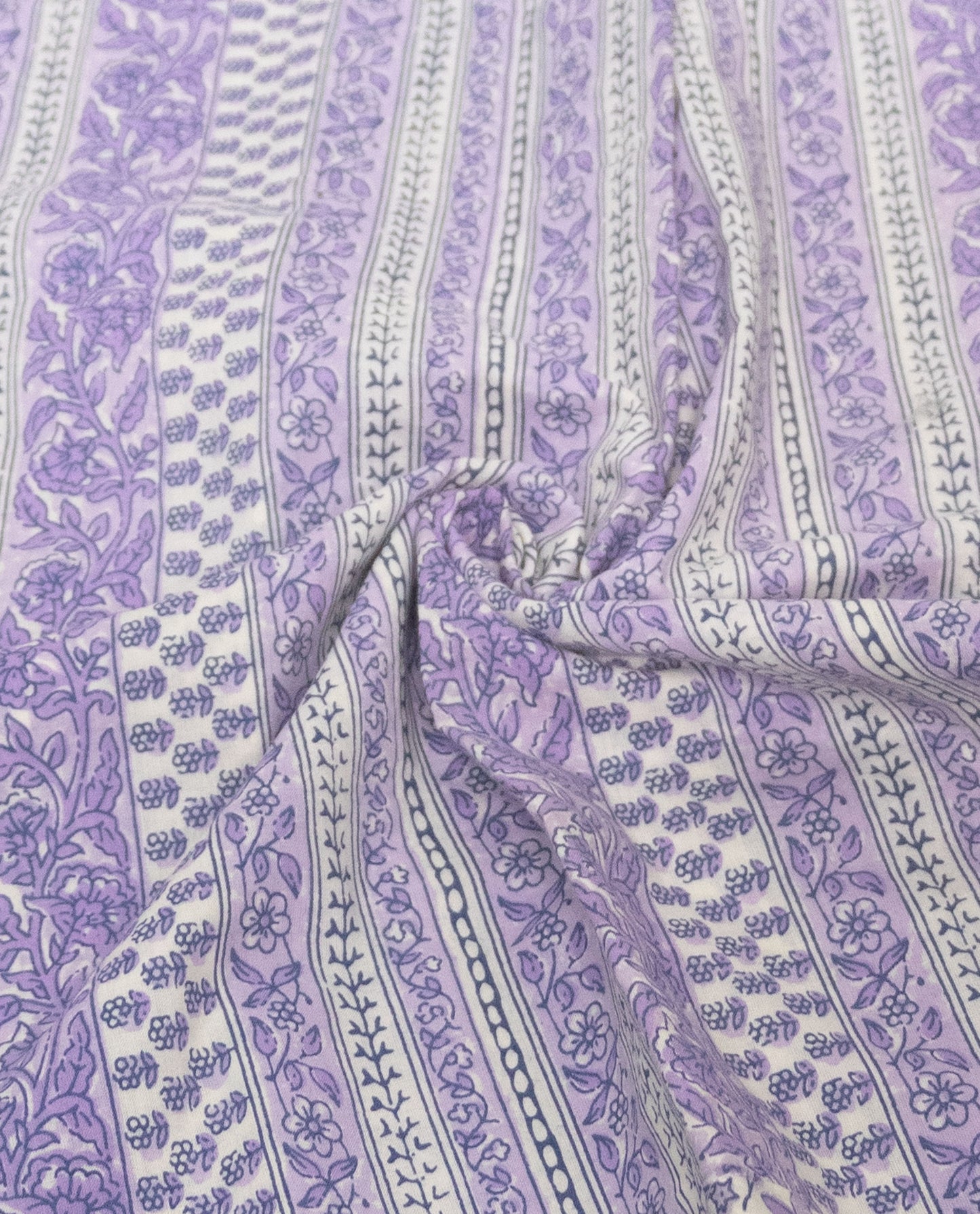 White Base Purple Print Skirt Style Rida
