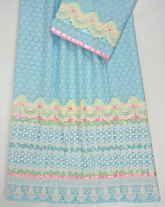 Light Blue Hakoba Rida With Smart & Beautiful Lacing