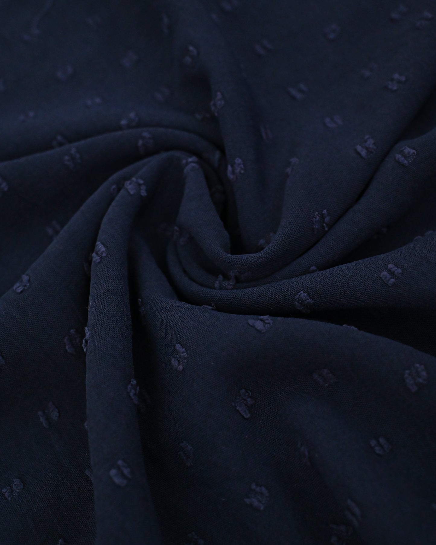 Navy Blue Swiss Dots Rida With Smart Lace & Plain Blue Panel