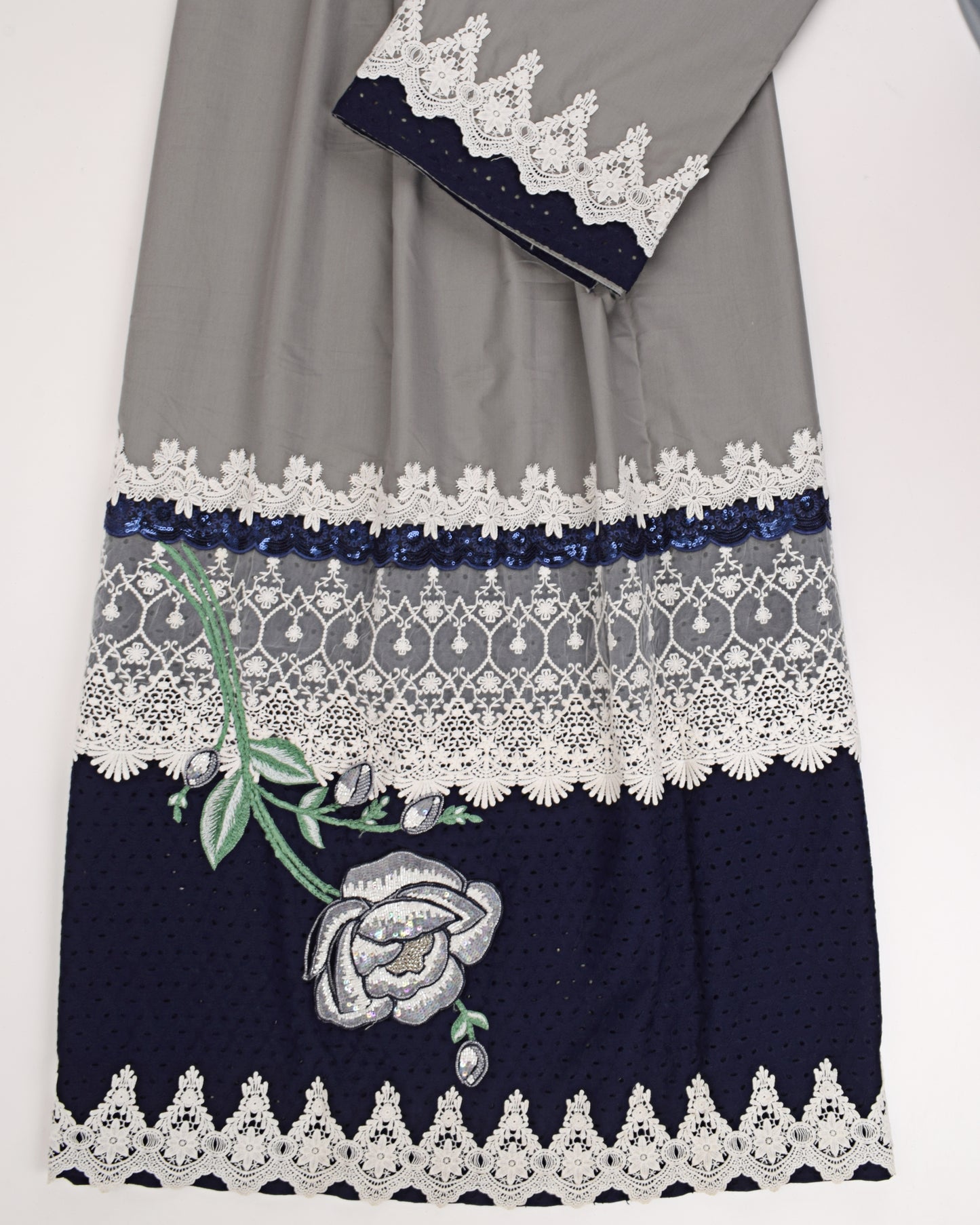 Dark Grey With Smart Lacing & Navy Blue Hakoba Belt