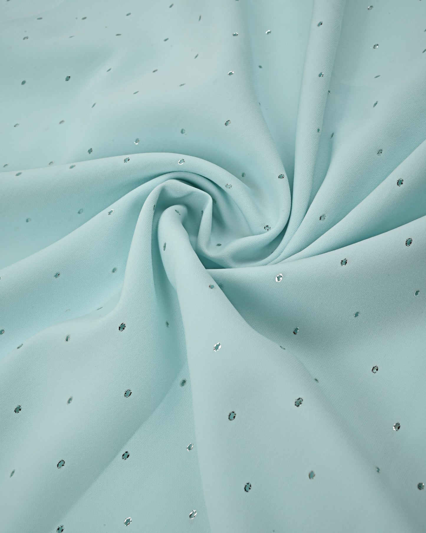 Light Blue All Over Tikri Rida With Smart Floral & Sequence Lacing