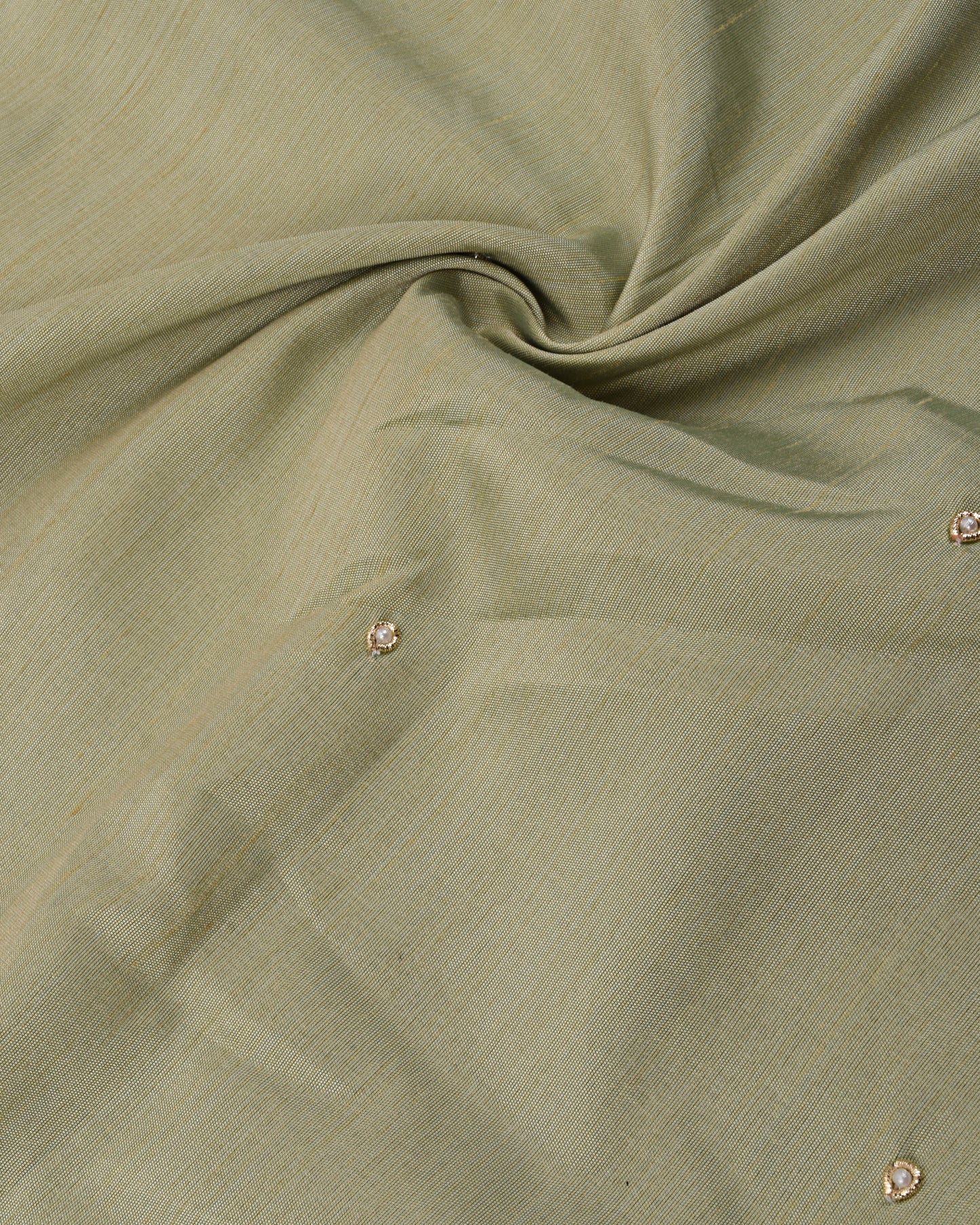 Sage Green Rida With Dark Maroon Panel & Heavy Aari Work Flower