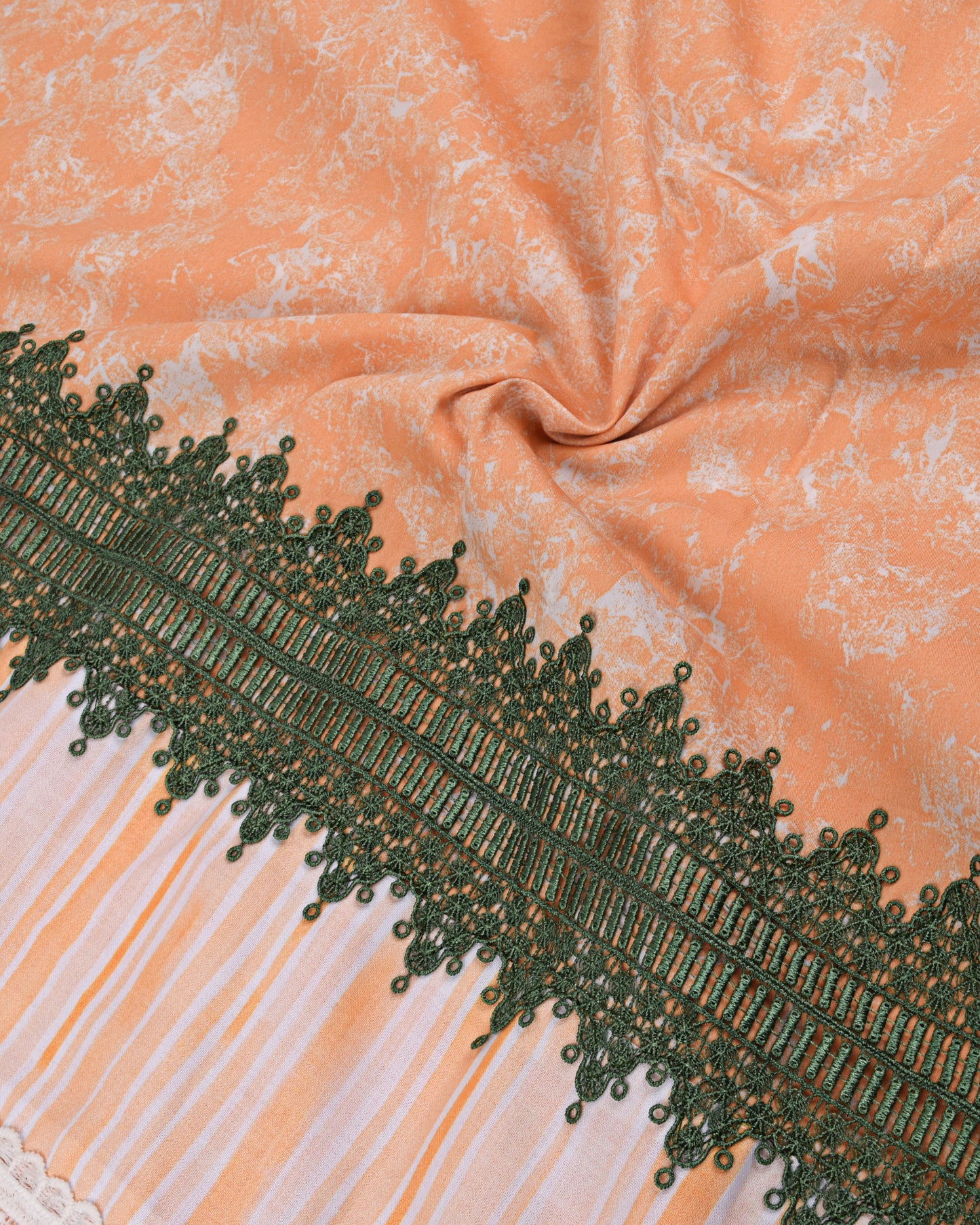 Peach Marble Rida With Smart Lace & Panel