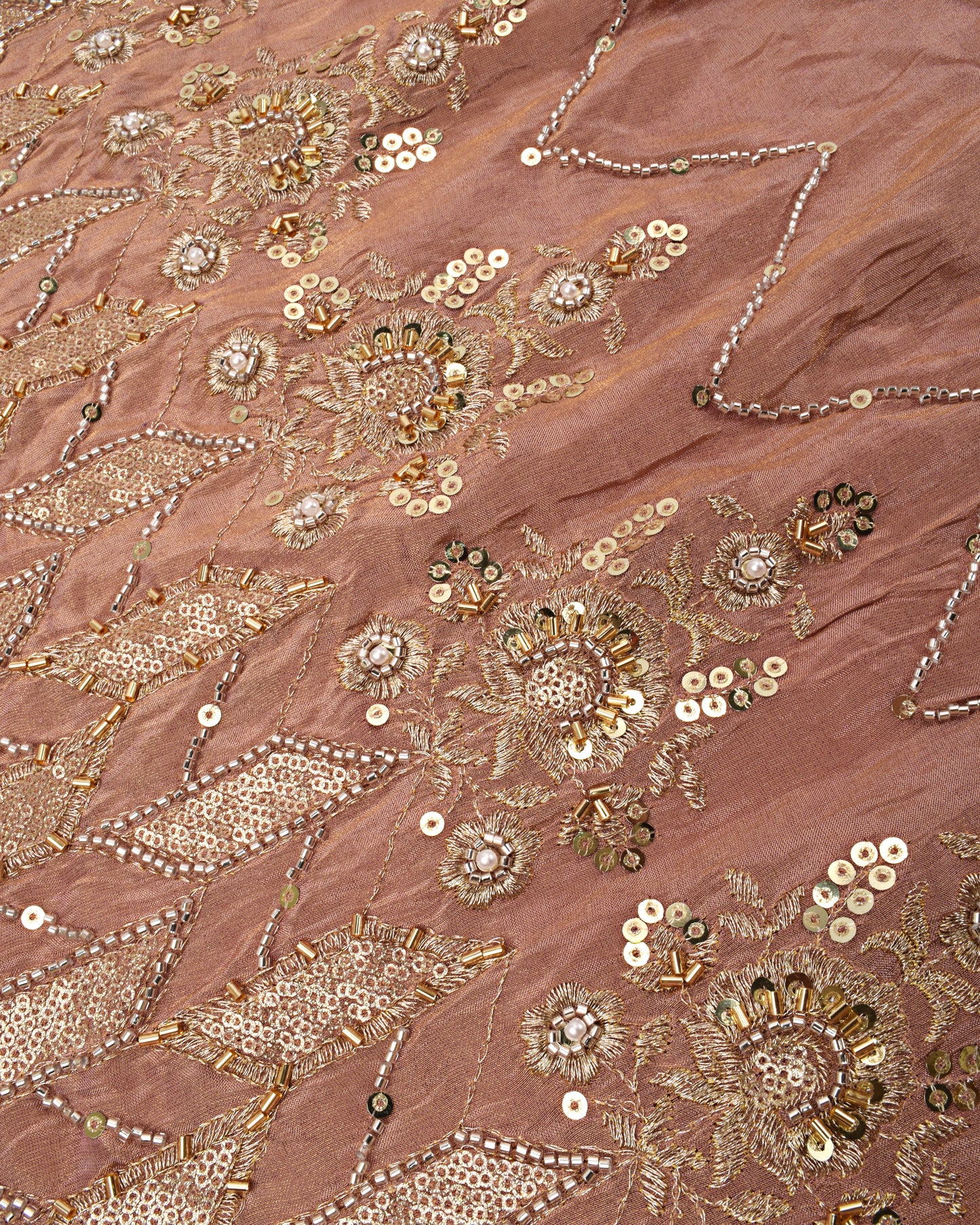 Rose Gold RCJ With Heavy Aari Work & Beautiful Duppatta