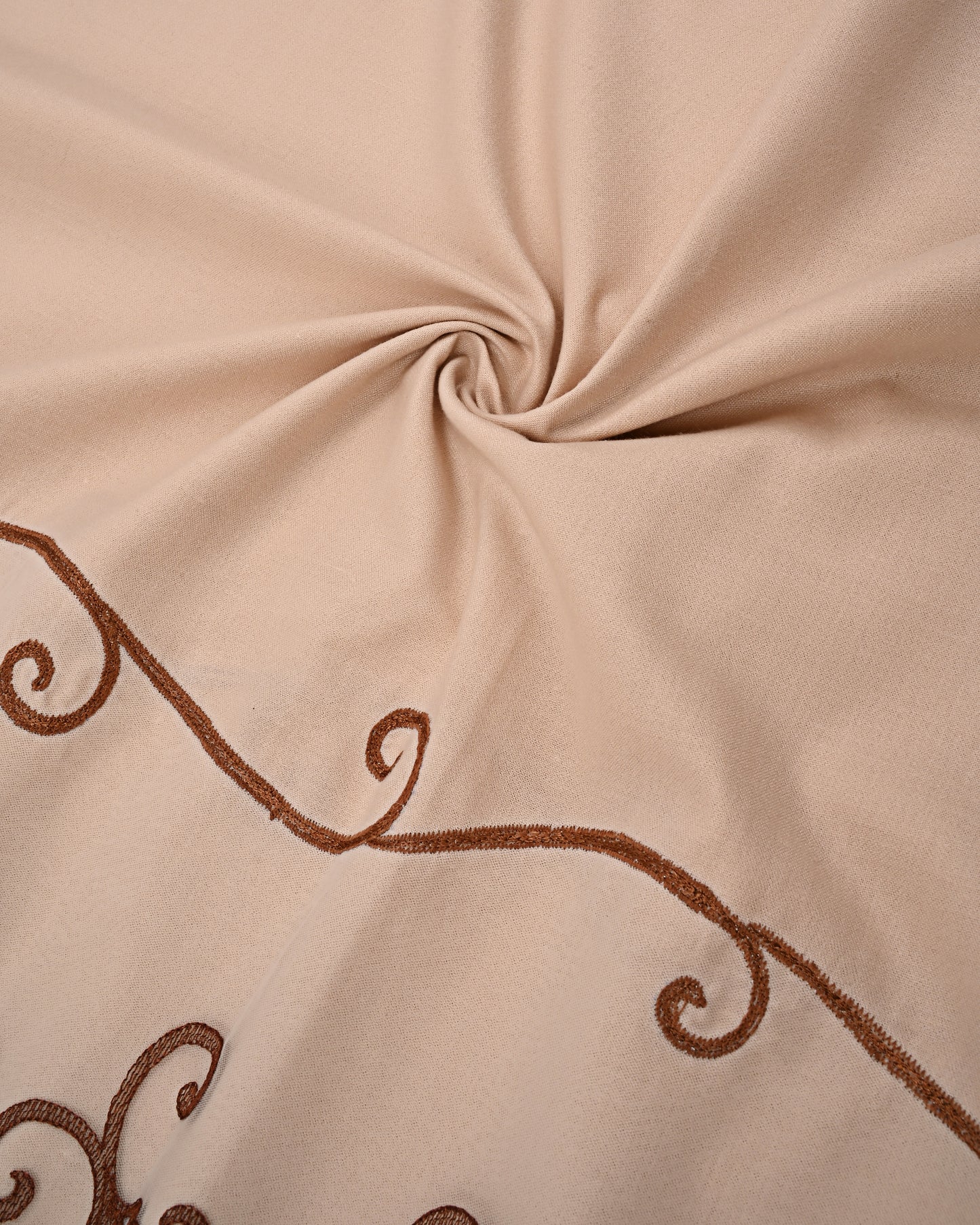 Light Brown Rida With Smart Embroidery Dark Brown Lace