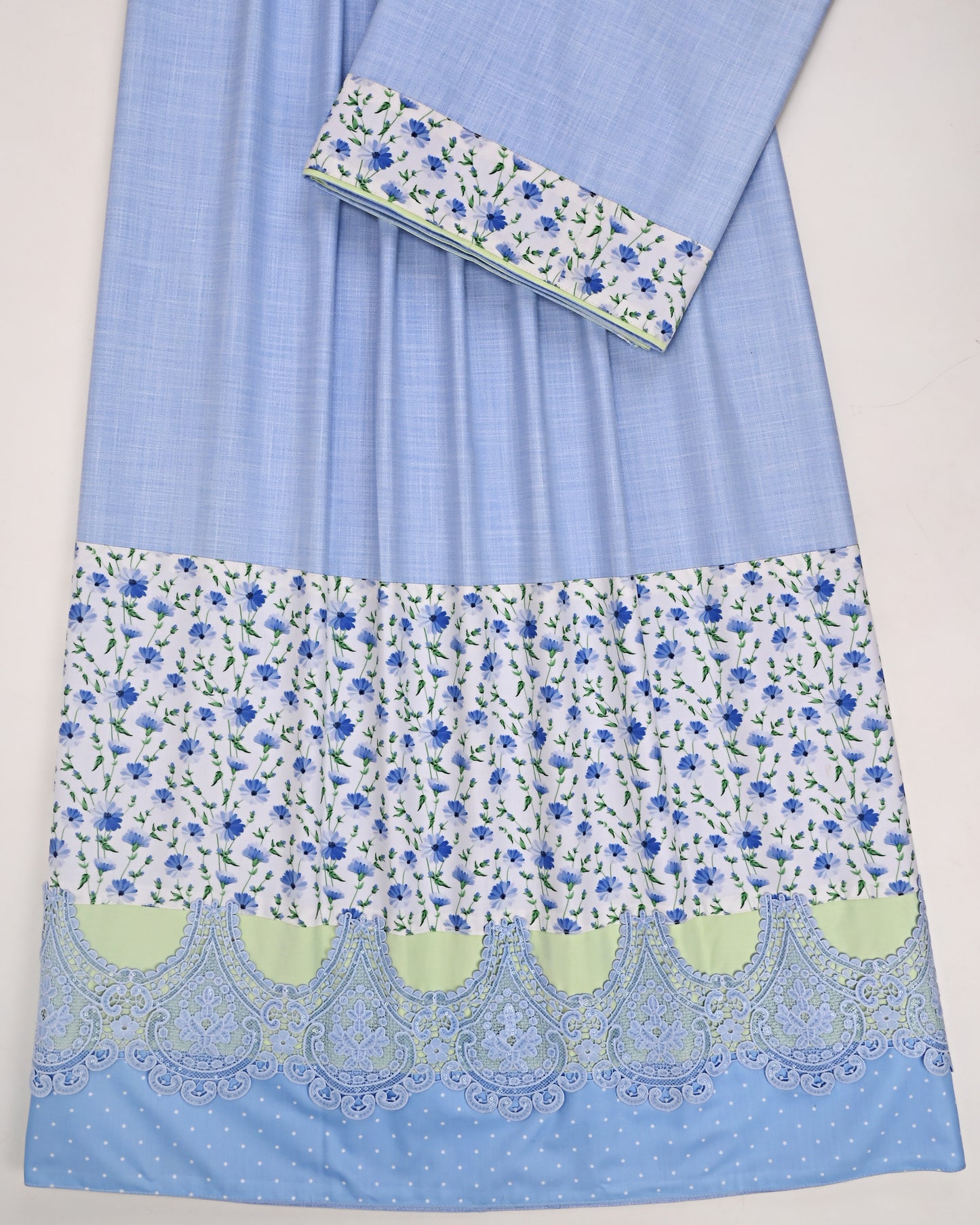 Sky Blue Rida With Smart Floral Panel & Smart Lacing