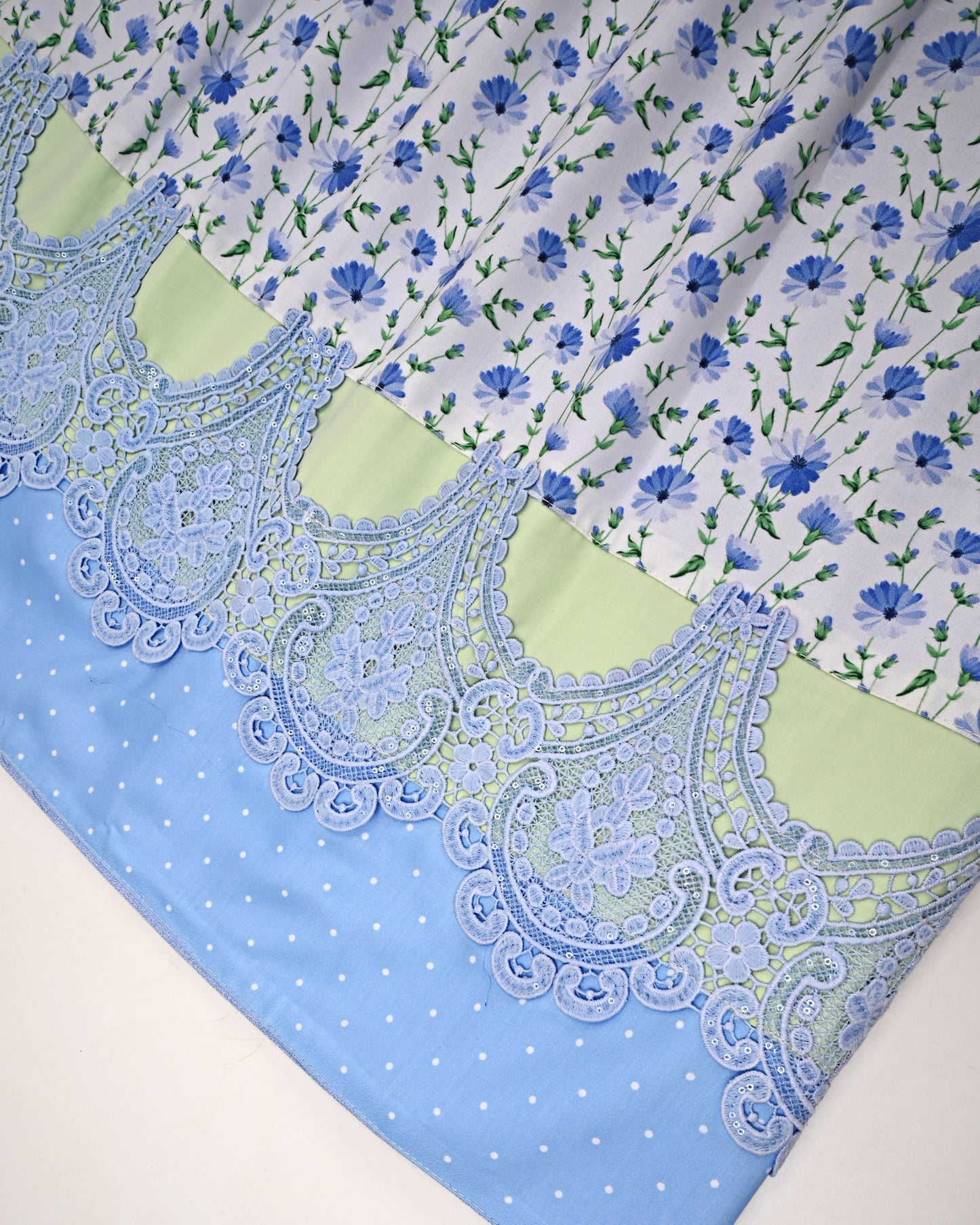 Sky Blue Rida With Smart Floral Panel & Smart Lacing