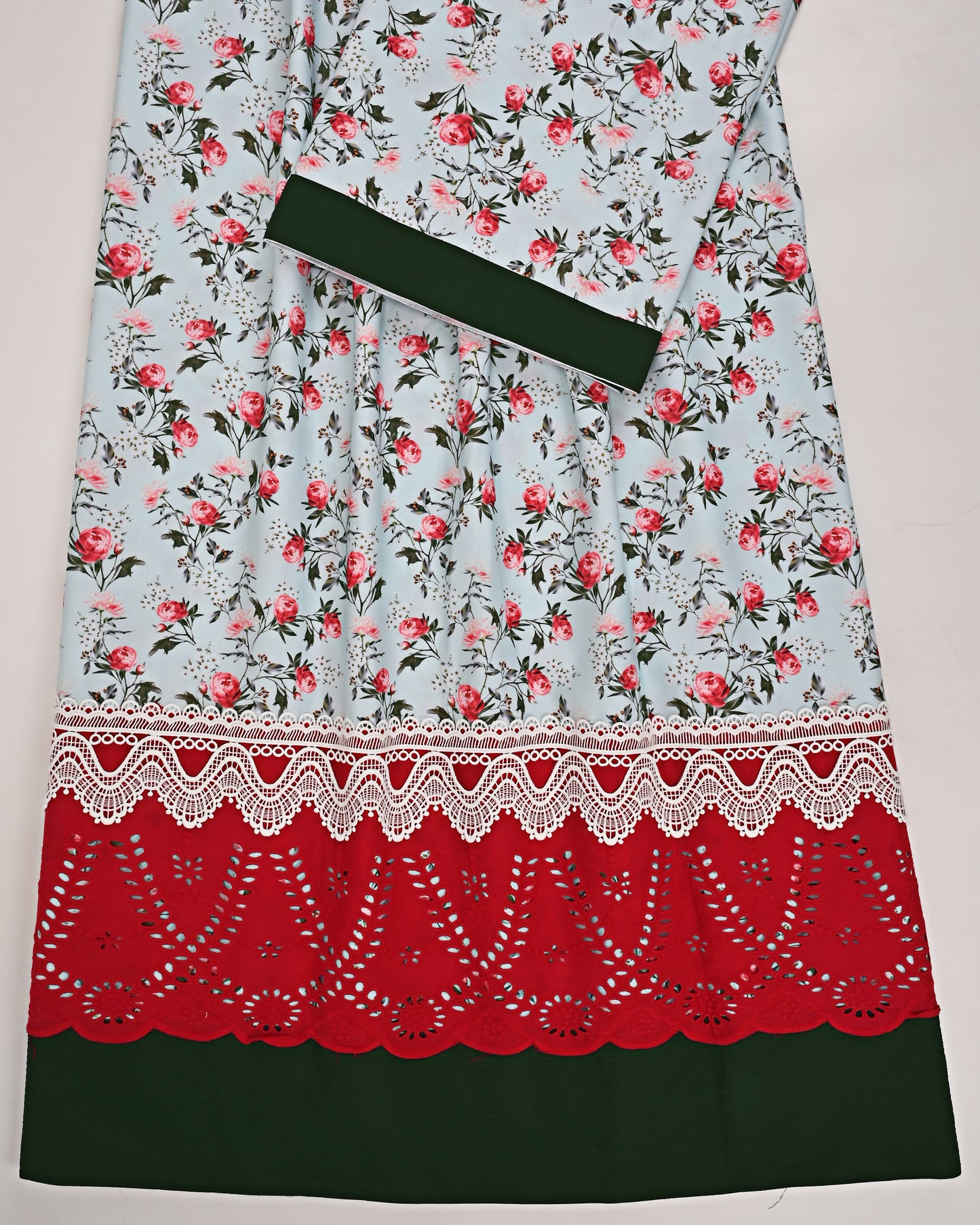 Sage Green Rida With Dark Pattern & Smart Work
