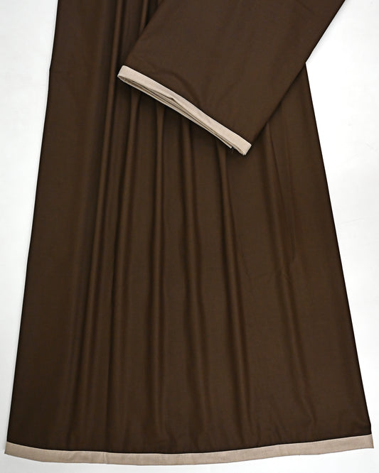 Chocolate Brown Ohbat Rida With Small Light Patti
