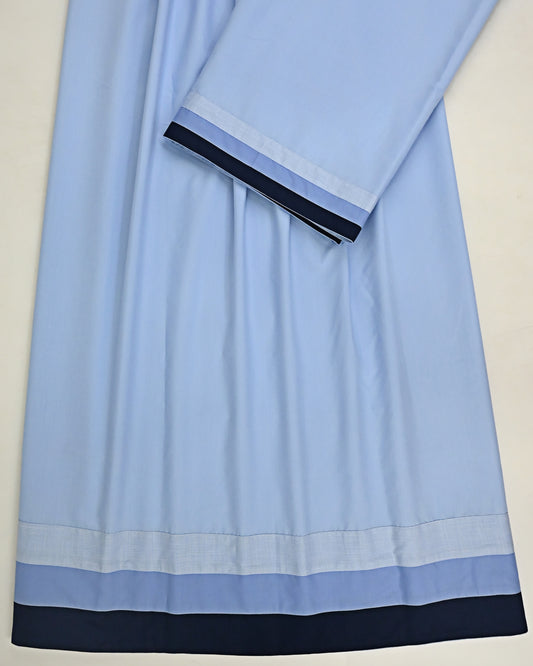 Sky Blue Ohbat Rida With Smart Plain Blue Shade Panel