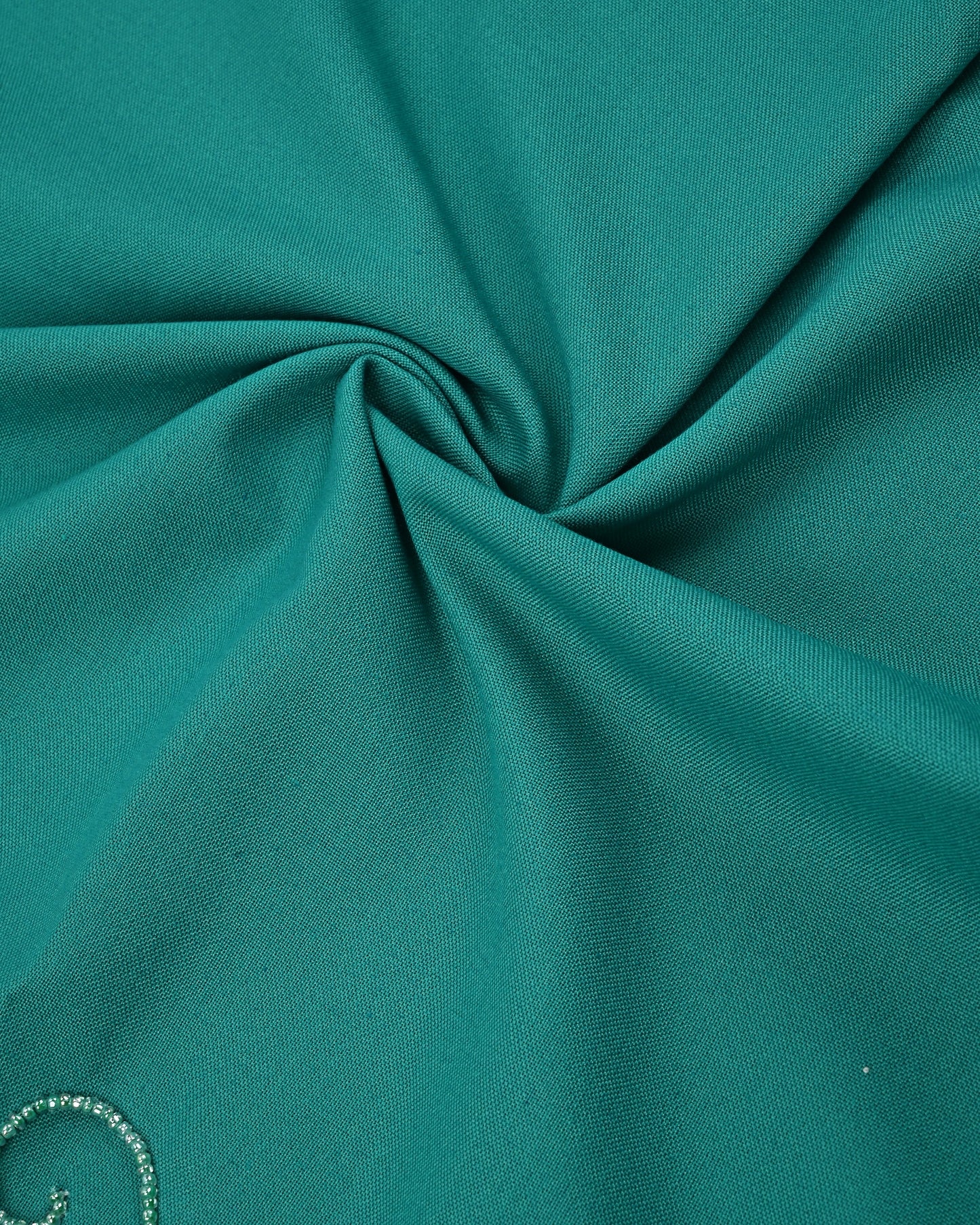 Rama Green Rida With Marvi Panel & Marvi Design Aari Work With Border