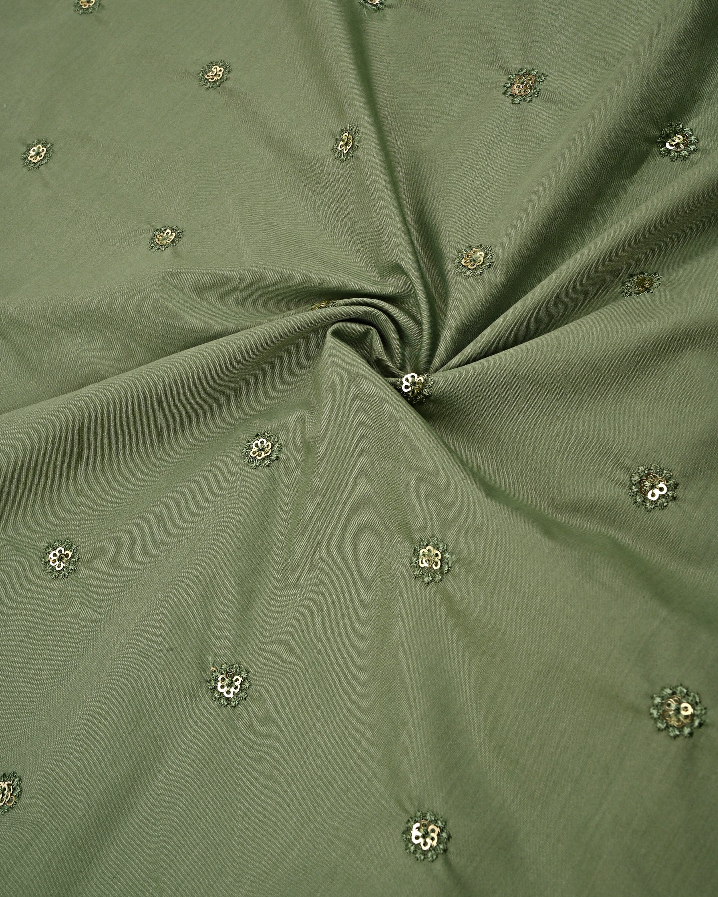 Dark Green Rida With All Over Booties & Golden Panel Lace