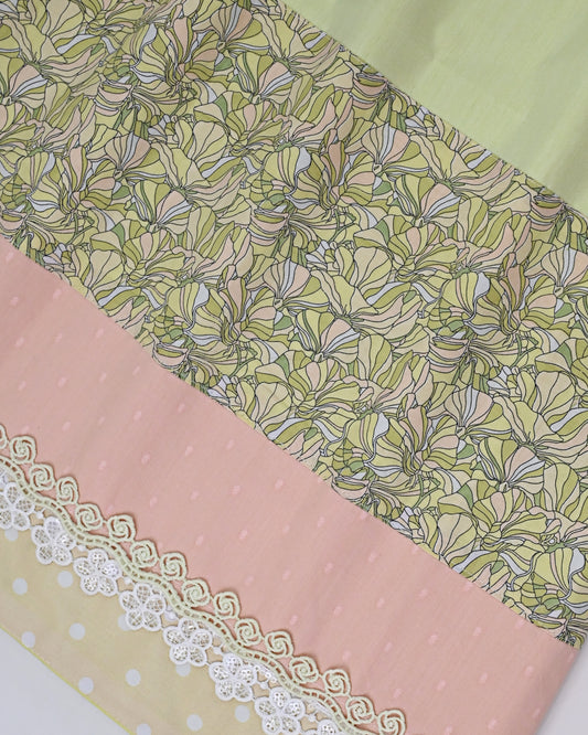 Lemon Green Rida With Smart Floral Printed Panel & Smart Lacing