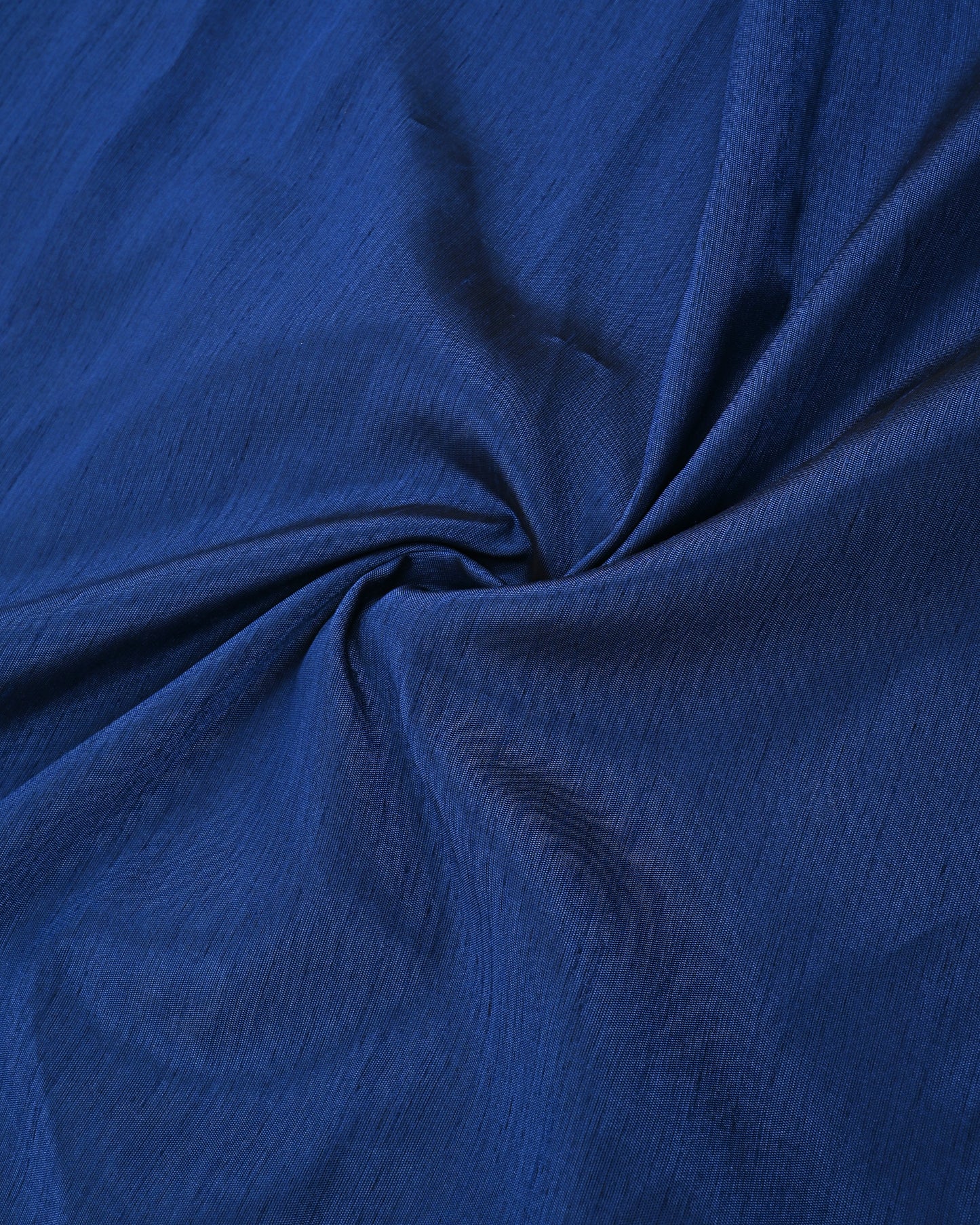 Royal Blue Raw Silk Rida With Smart Lace Navy Blue Panel & Aari Touch Up