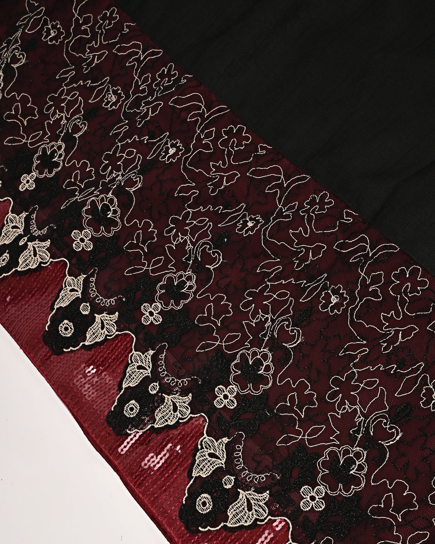 Navy Blue Rida With Printed Panel Anchor Pattern With Masallah