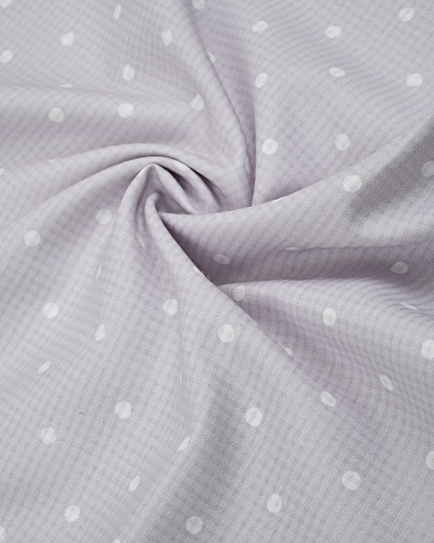 Light Grey White Dots Rida With Smart Fancy Pattern & Floral Applique
