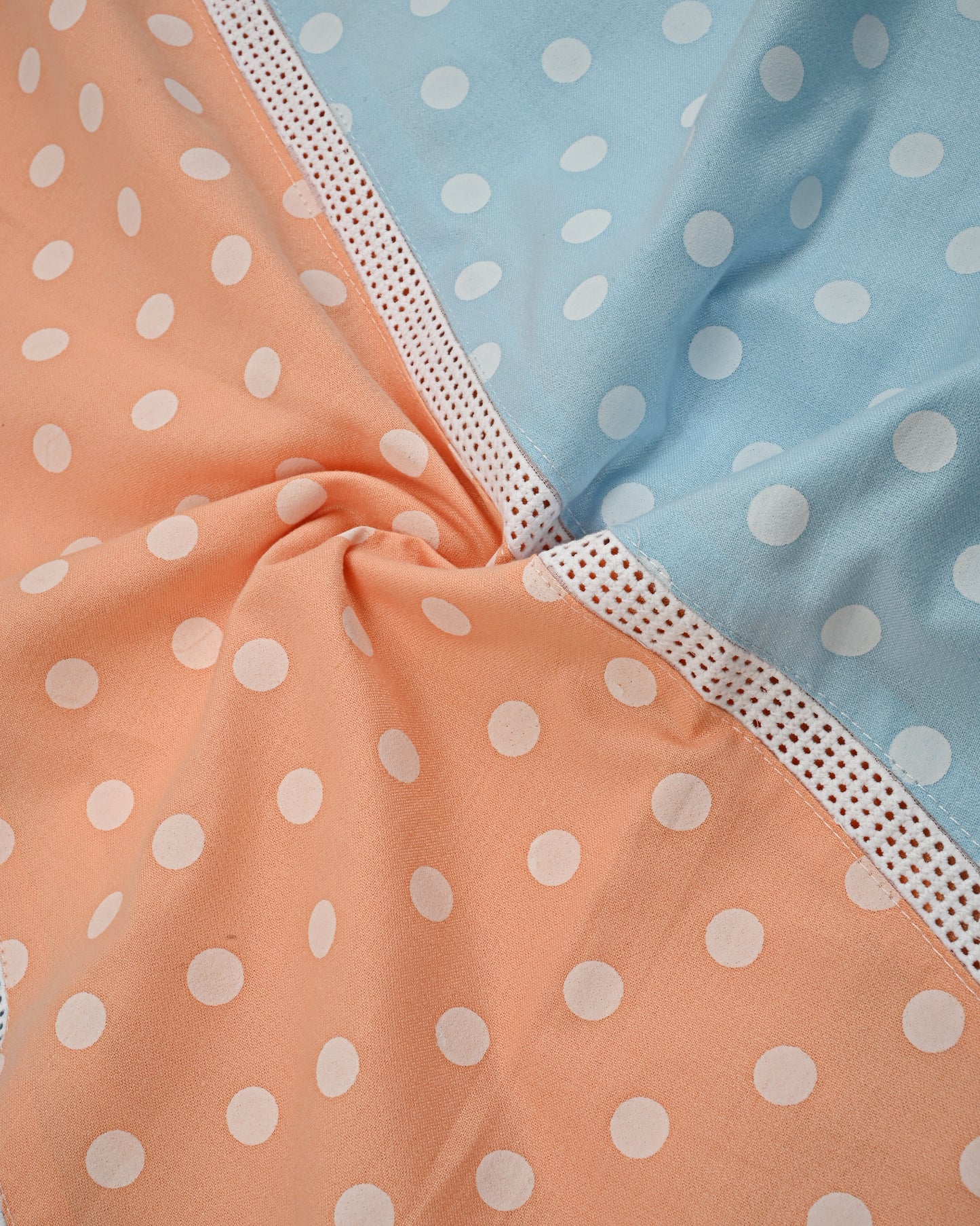 Blue & Peach Dots Rida With Smart & Fancy Pattern