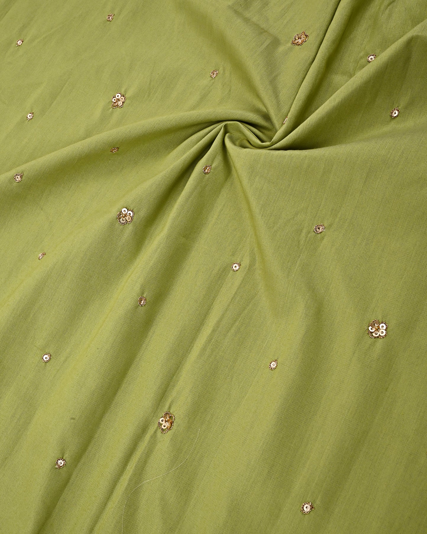 Parrot Green Rida With Smart Golden Tikri Lace & Pane