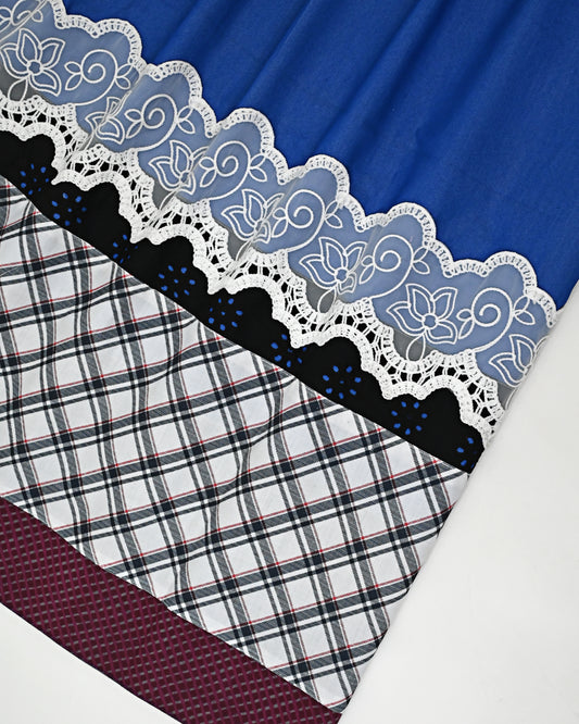 Royal Blue Rida With Smart Checks Panel & Smart Lacing