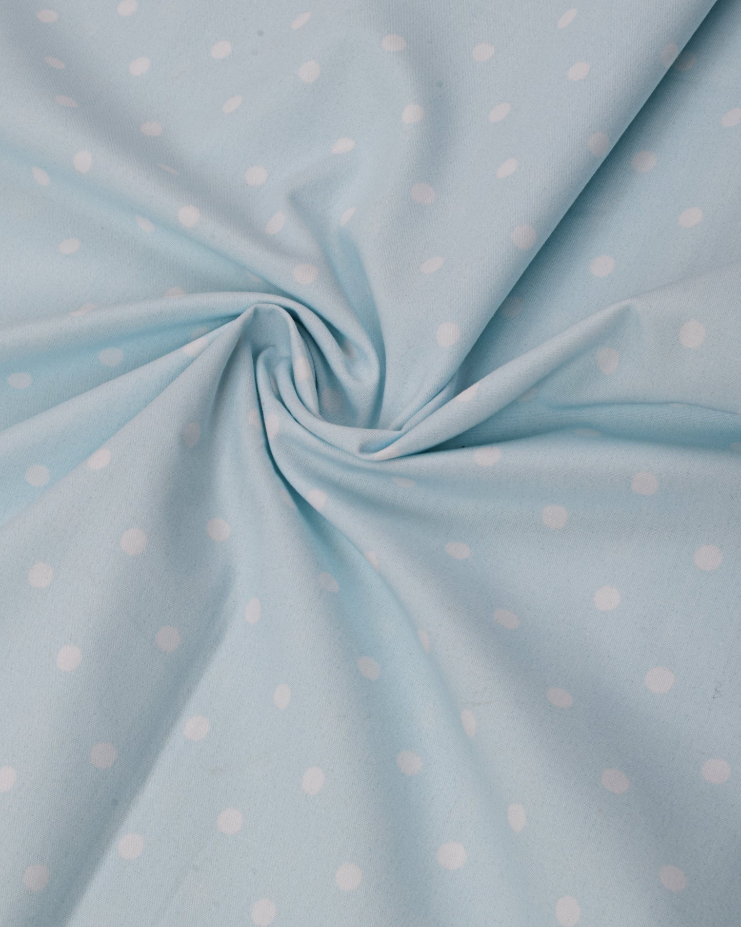 Sky Blue Dots Rida With Smart Lace & Floral Panel