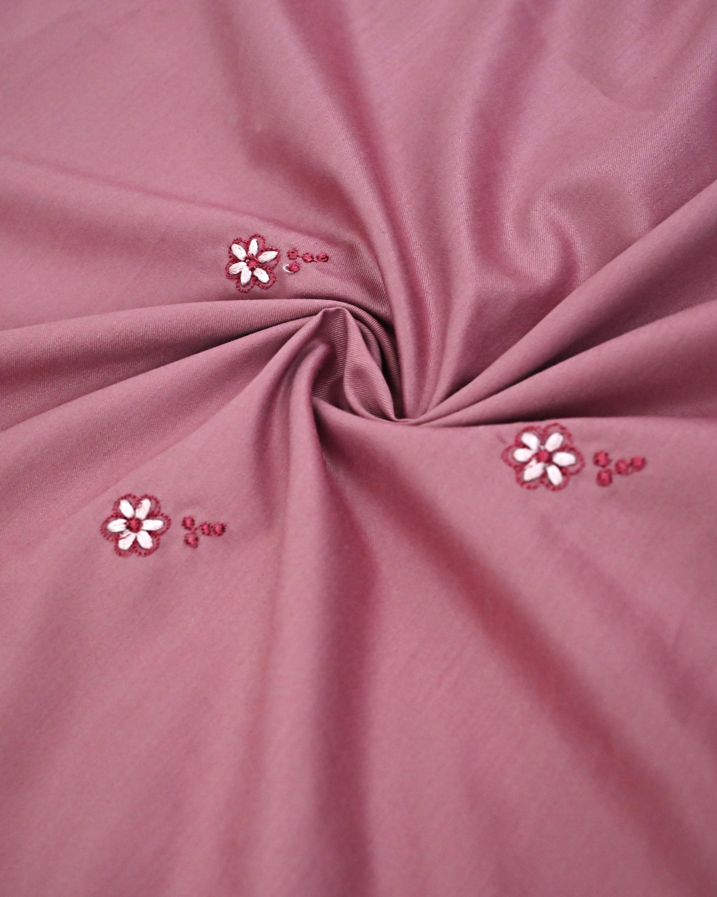 Thulian Pink Rida With Dark Panel Smart Lacing & Floral Applique Work On Lace