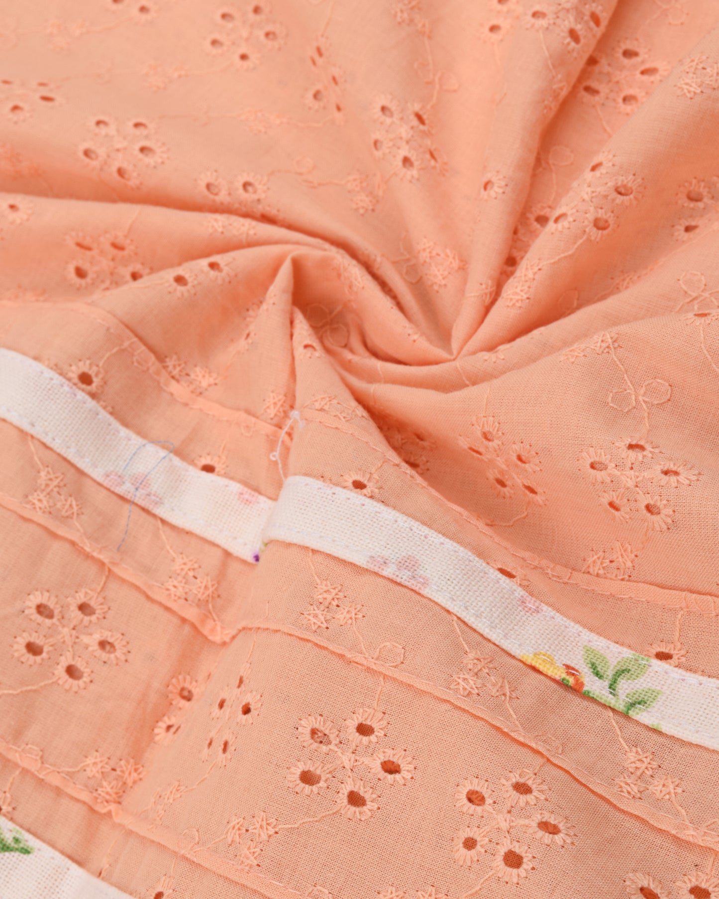 Peach Hakoba Rida With Smart Panel & Pintex Pattern
