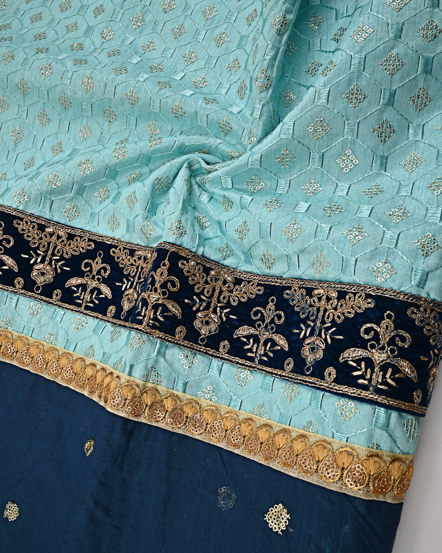 Turquoise & Iris Blue Contrast Jodi