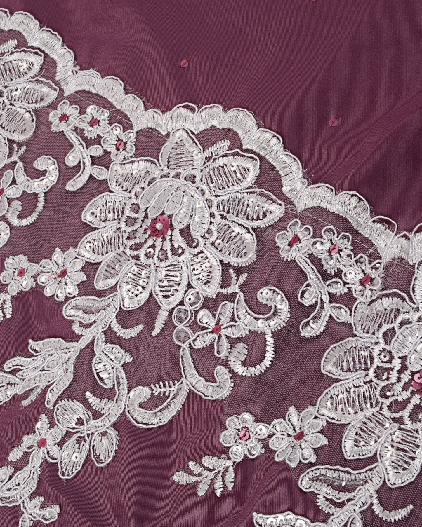 Dark Purple Rida With Smart Heavy Lace & Aari Work
