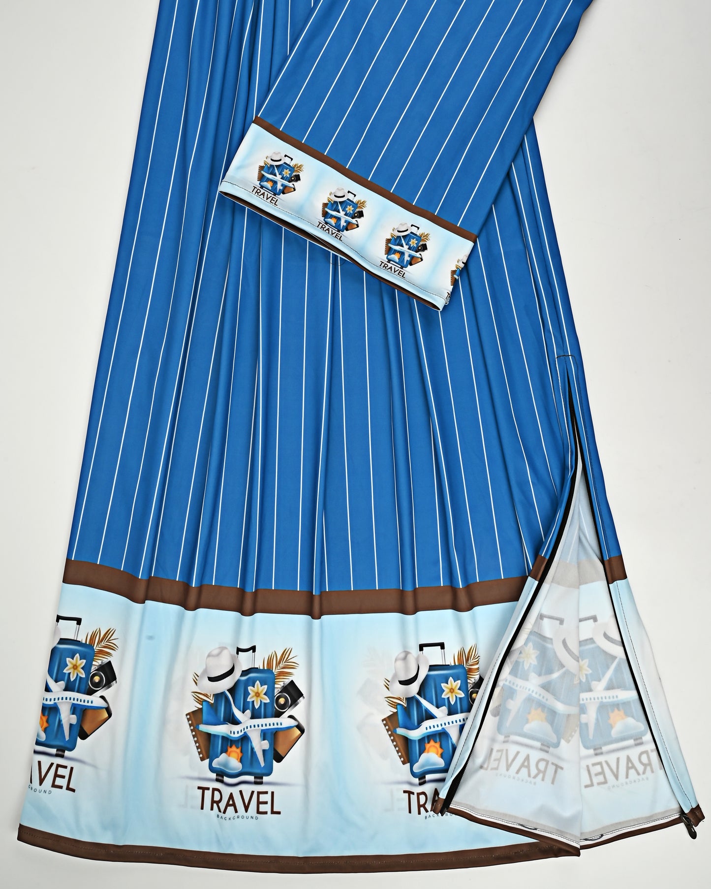 White With Smart Lacing & Applique Work