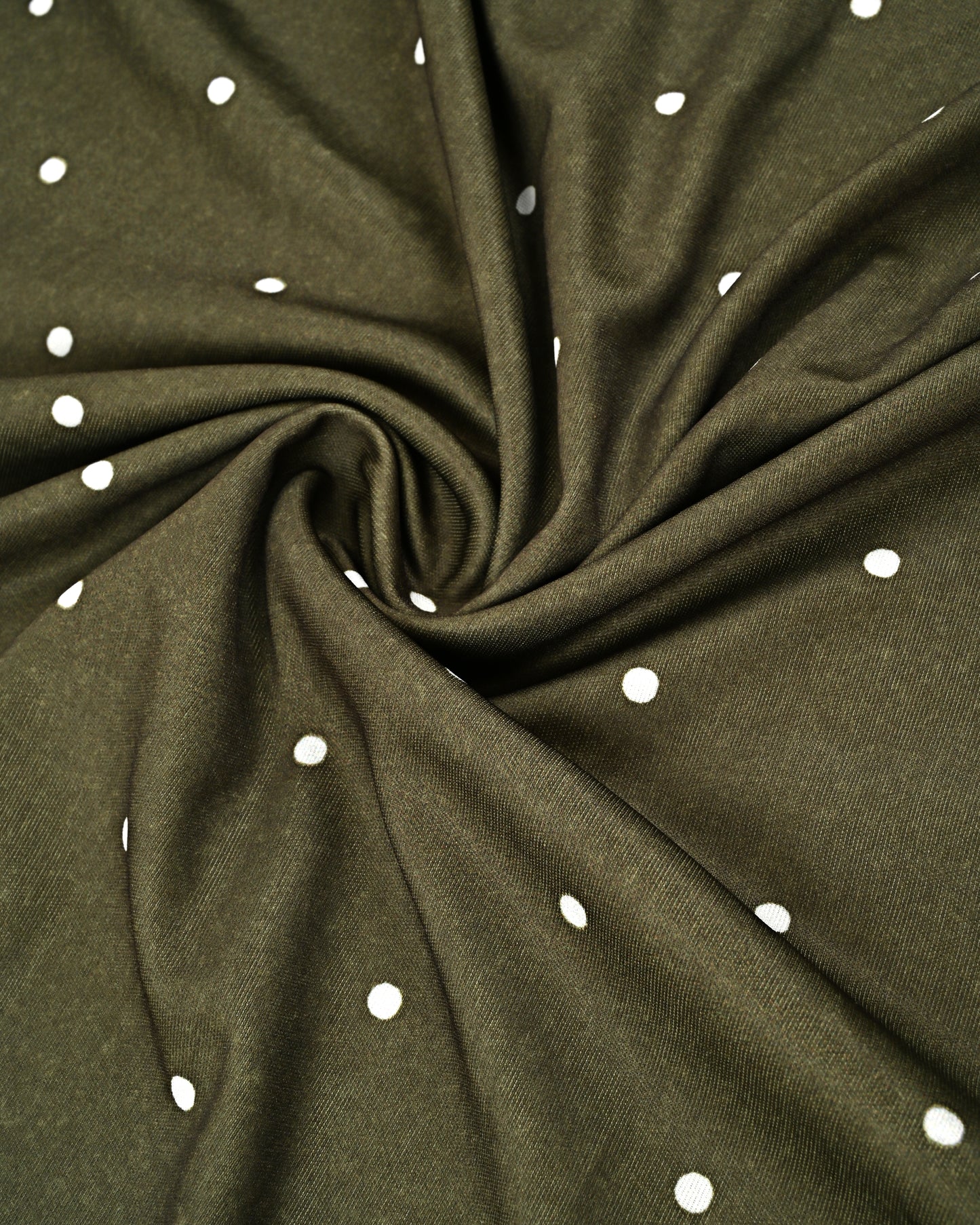 Dark Green Dots Swim Wear With Dark Panel Coach Newyork Print