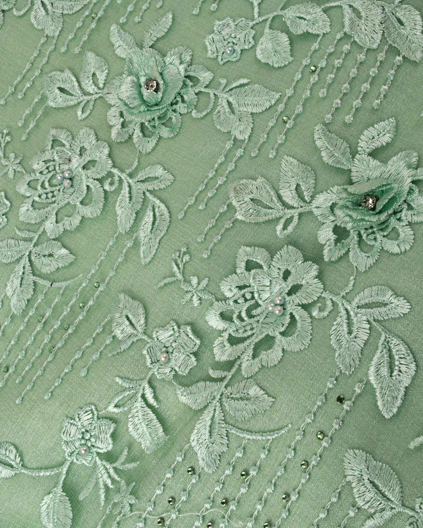 Pistachio Heavy Net Peice RCJ With Smart Work & Beautiful Dupatta