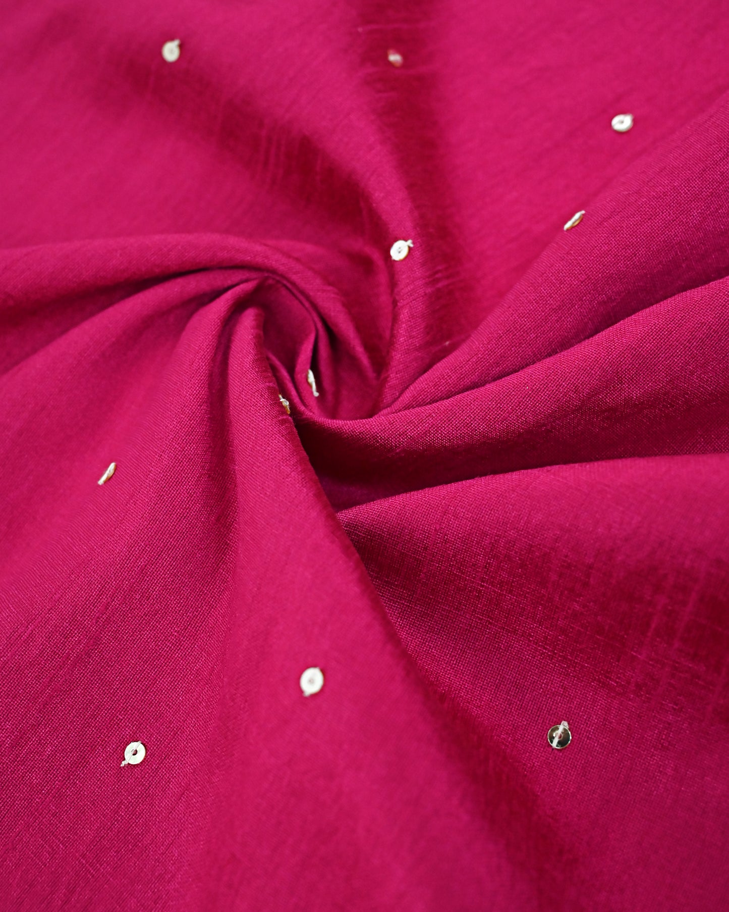 Rani Pink Rida With Dark Panel Pink Floral Lace & Aari Work All Over Border