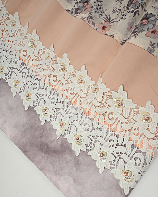 Dark grey Rida with Printed Panel & Smart Lacing Highligh Handwork