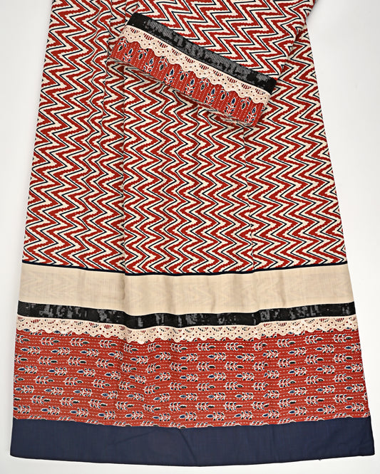 Dark Chevron Batik Rida With Smart Panel & Smart Lace